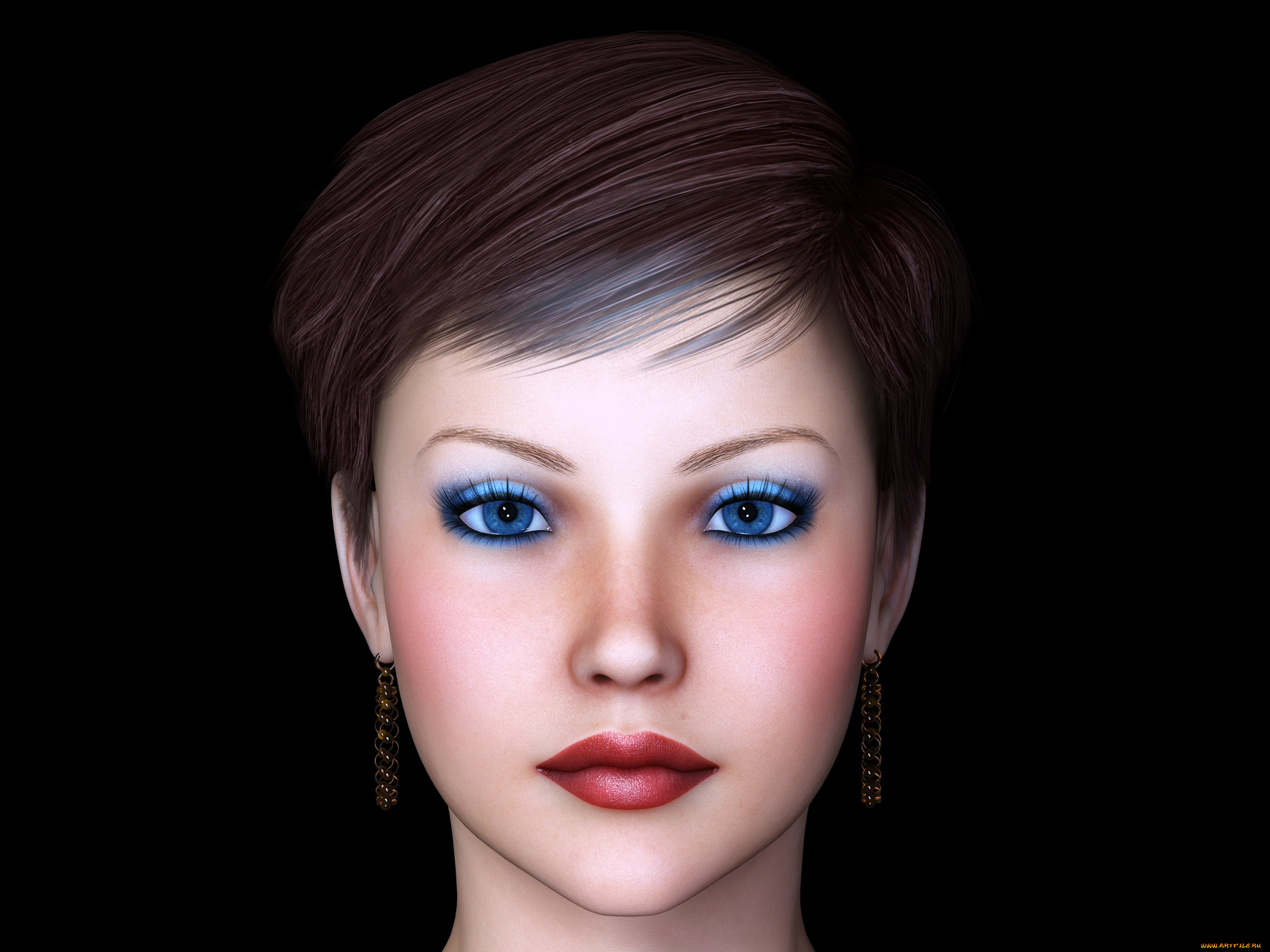 3д, графика, портрет, , portraits, фон, взгляд, девушка