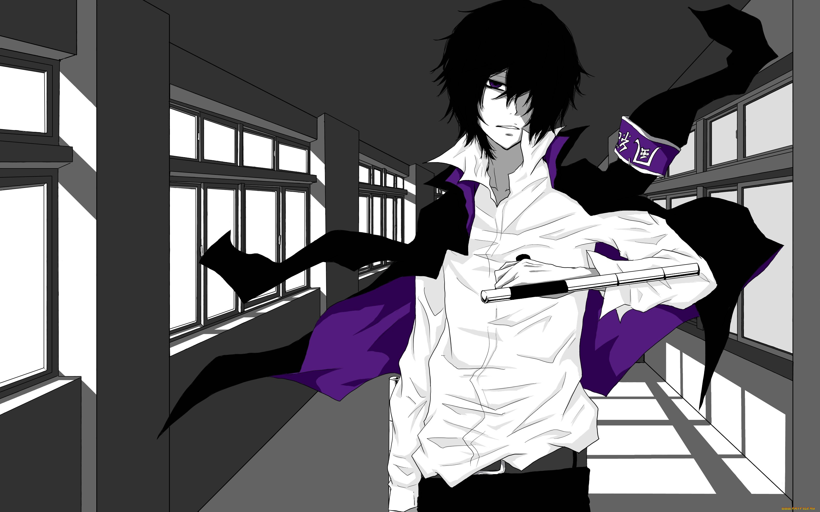 аниме, katekyo, hitman, reborn, хибари, кёя, парень, арт