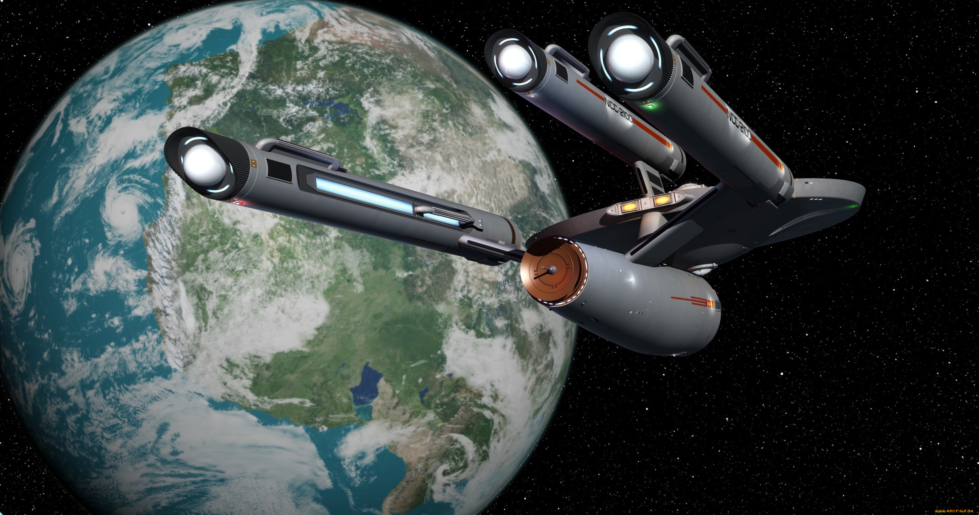 космос, арт, вселенная, полет, космический, корабль, планета