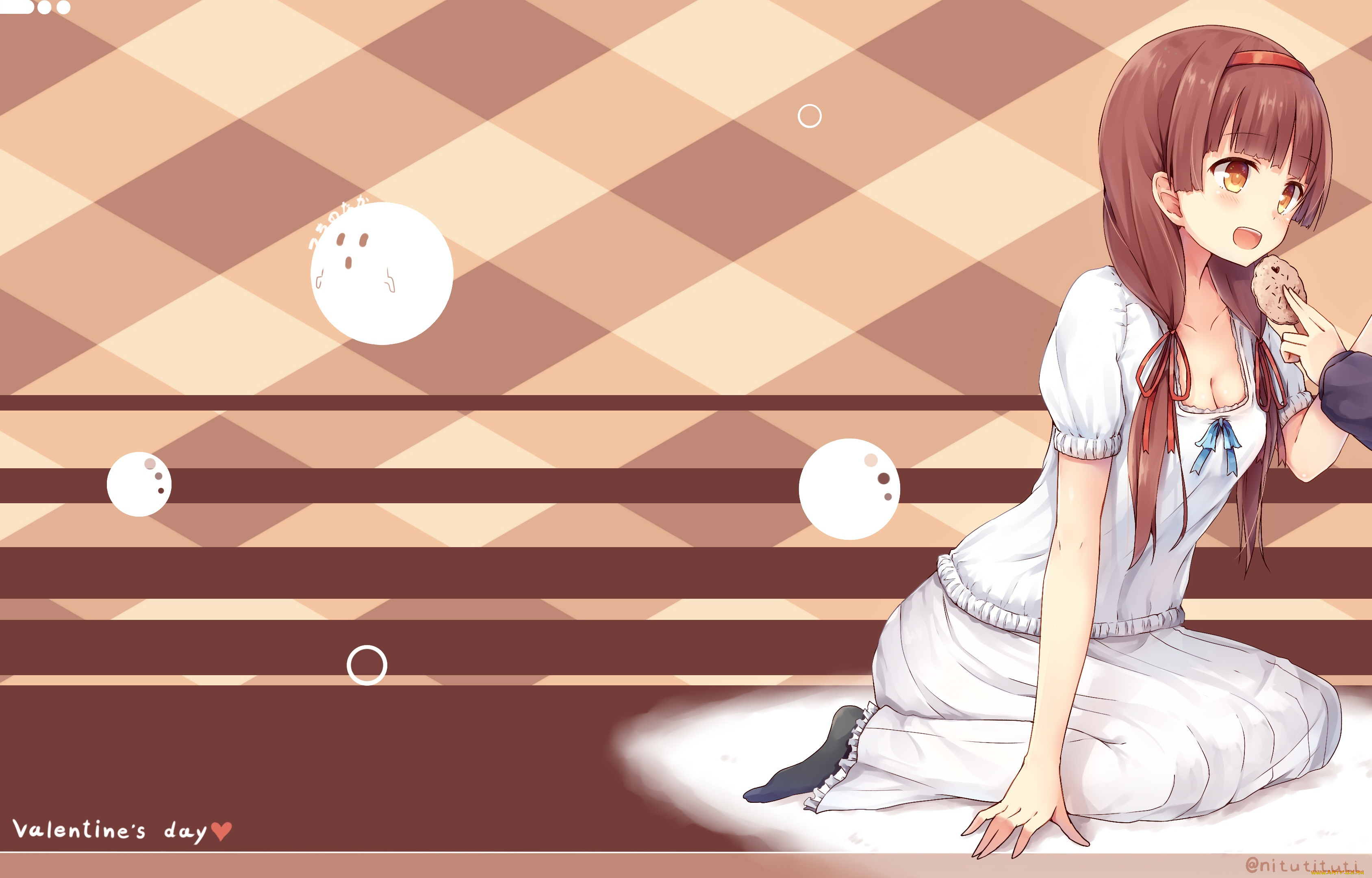 автор, , tsuchikure, , 3105mitoko, аниме, день, святого, валентина, арт, фон, девочка