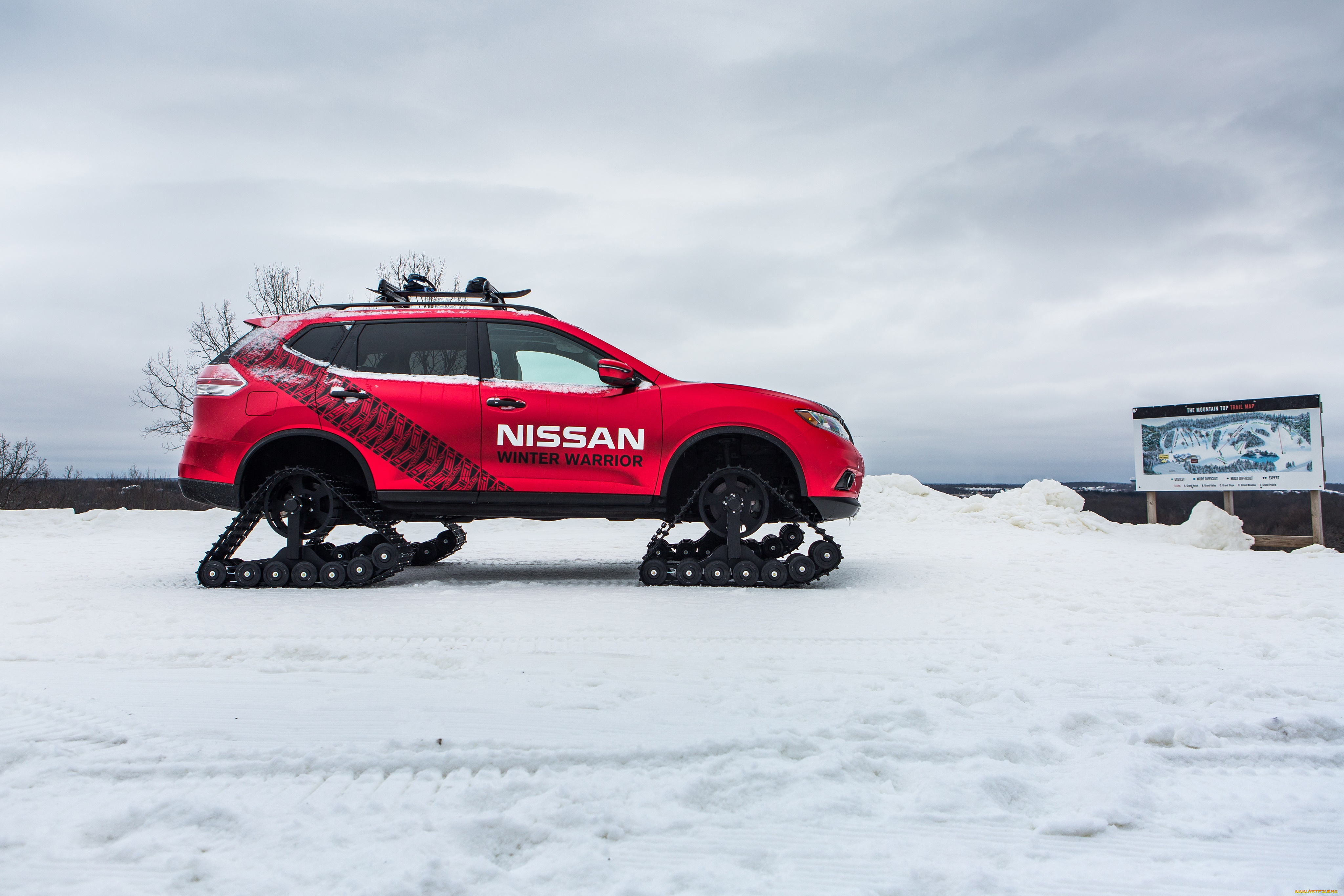 автомобили, nissan, datsun, 2016г, rogue, concept, winter, warrior