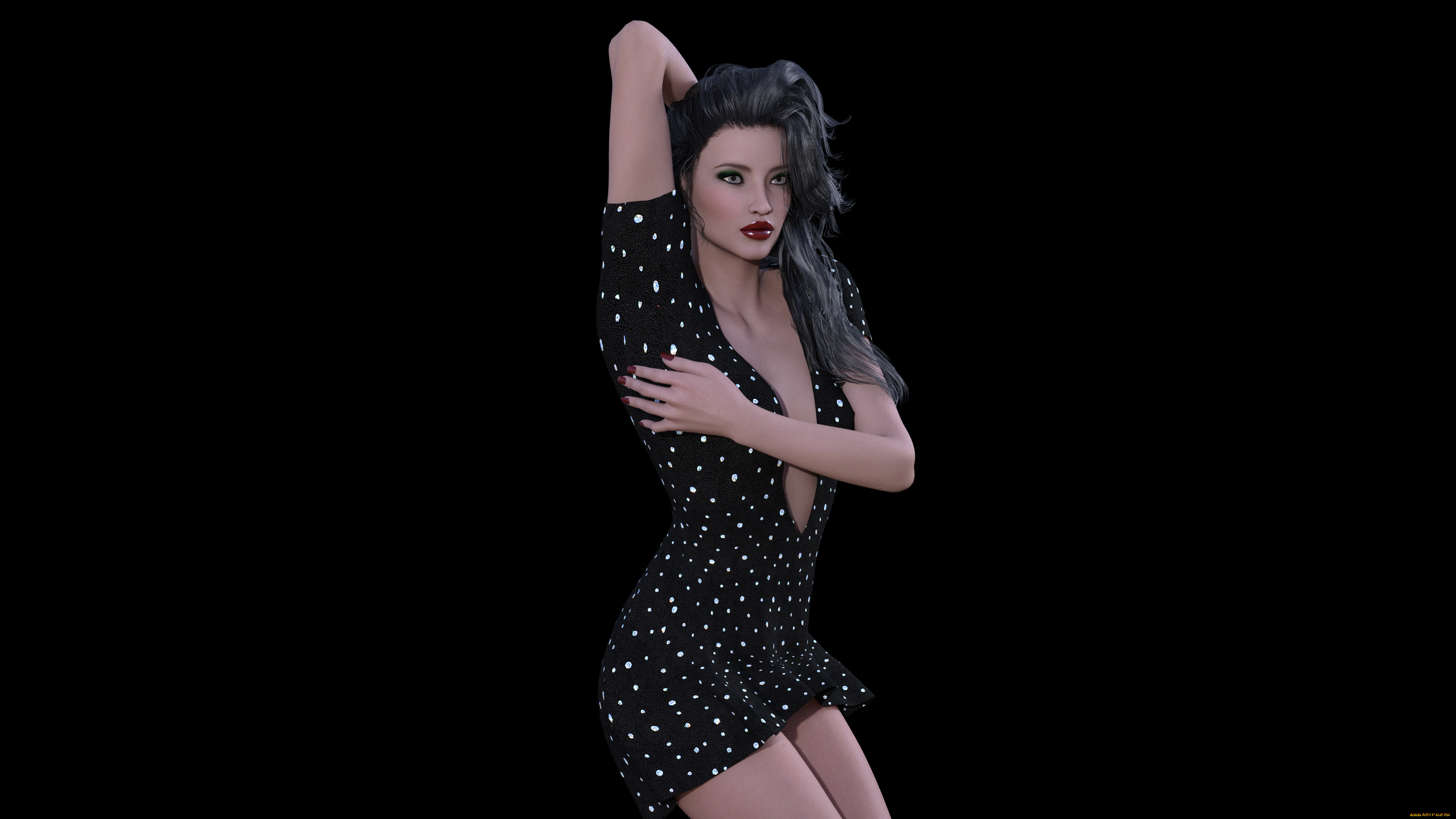 3д, графика, люди, , people, девушка, фон, взгляд