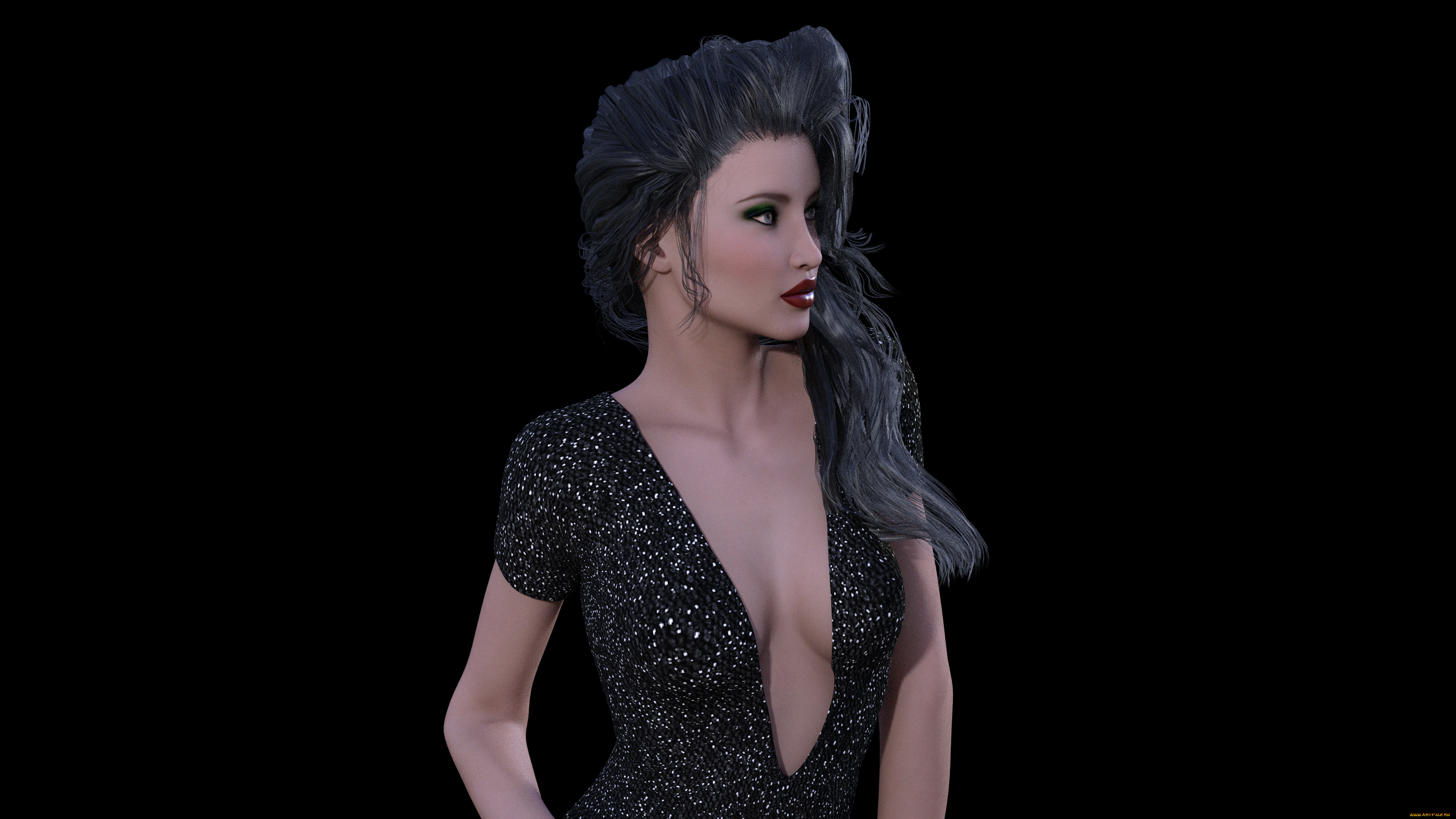 3д, графика, люди, , people, фон, взгляд, девушка