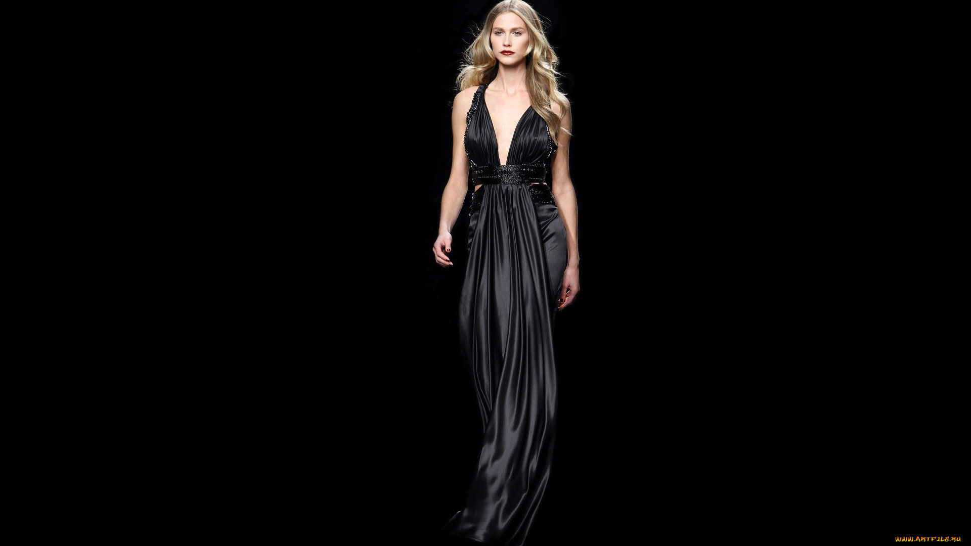 девушки, -unsort, , блондинки, платье, модель, подиум, декольте