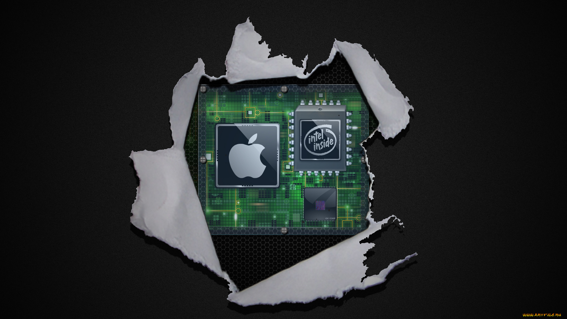 компьютеры, intel, фон, логотип