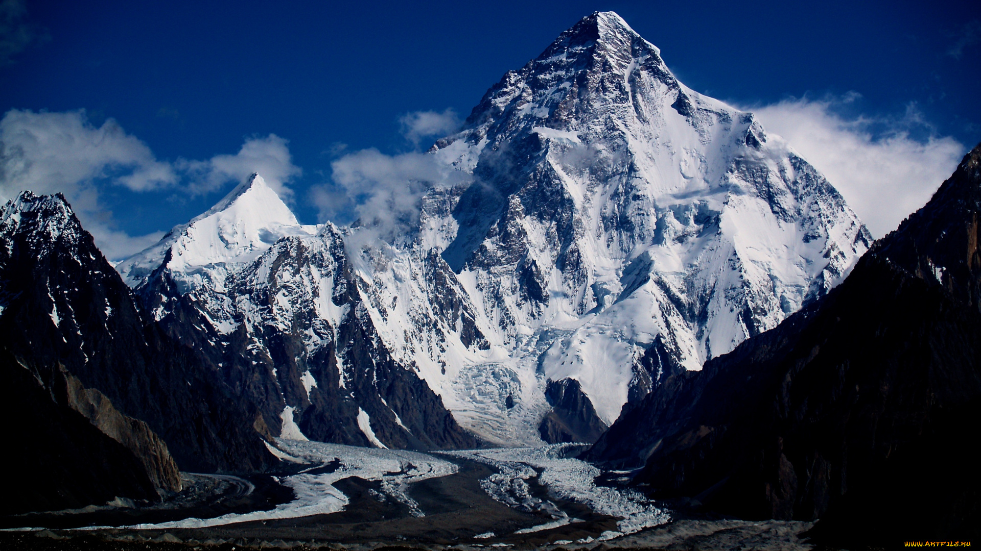 pakistan, k2, природа, горы, облака, снег, вершина, скалы, k2, pakistan