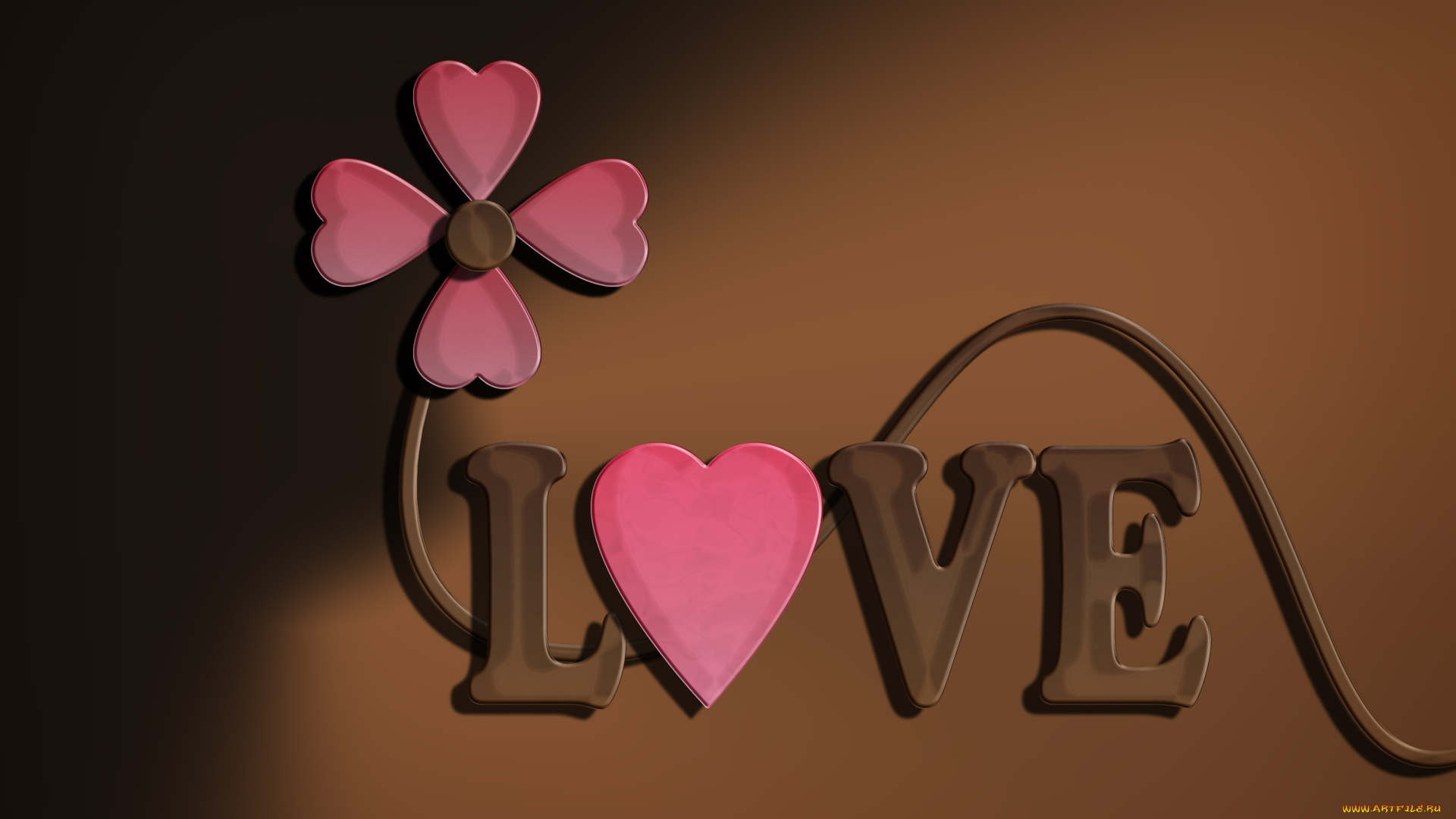 праздничные, день, святого, валентина, , сердечки, , любовь, цветок