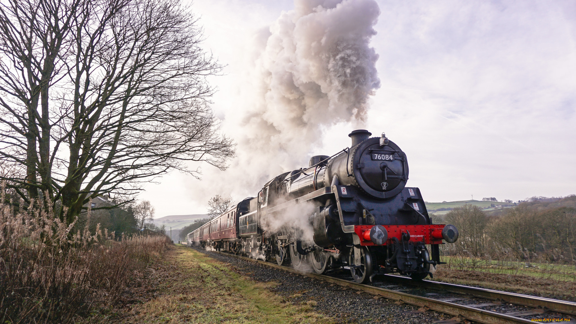 техника, паровозы, паровоз, рельсы