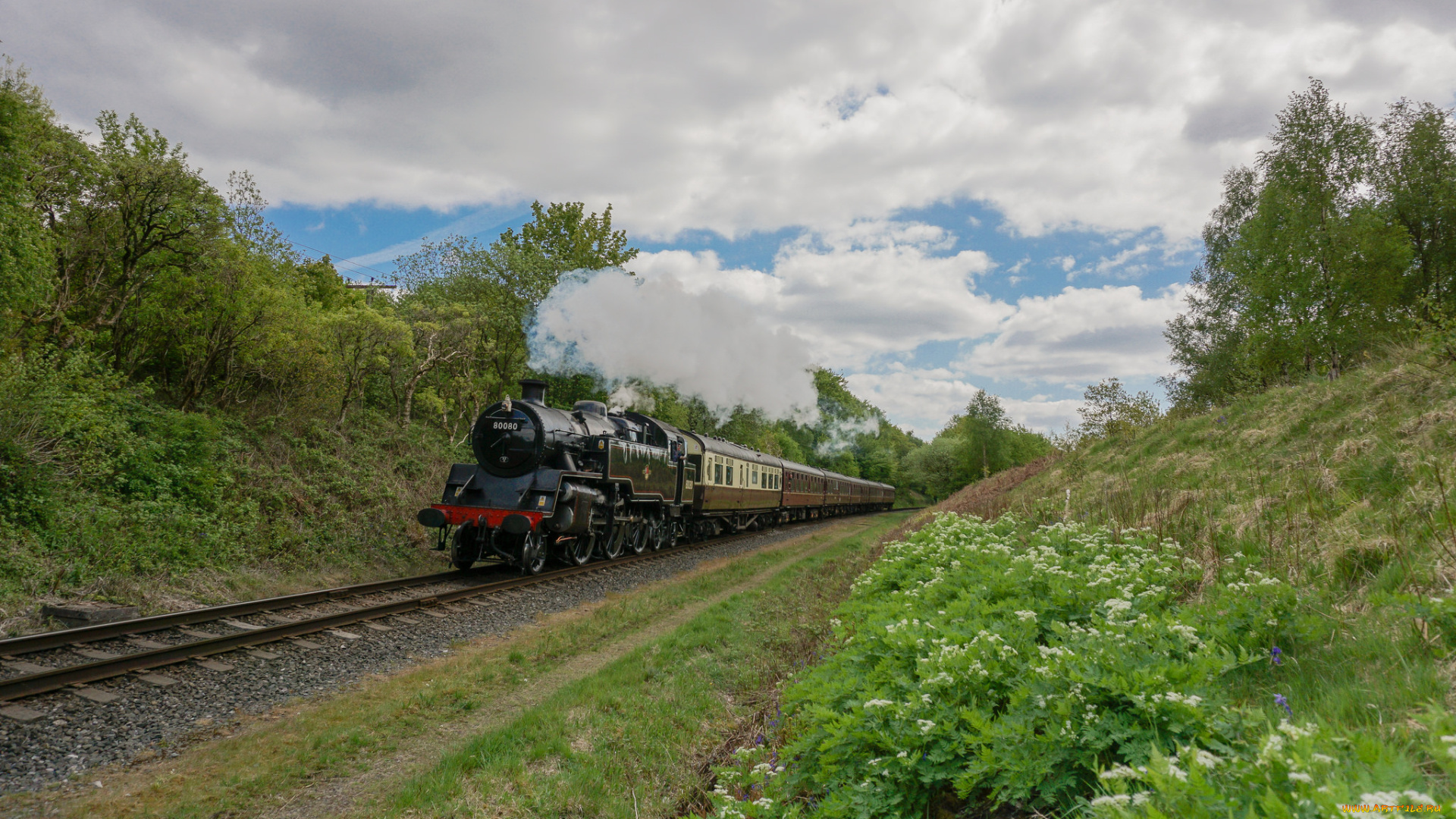 техника, паровозы, паровоз, рельсы