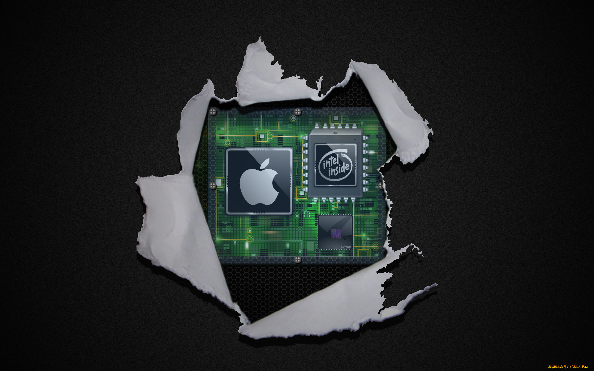 компьютеры, intel, фон, логотип