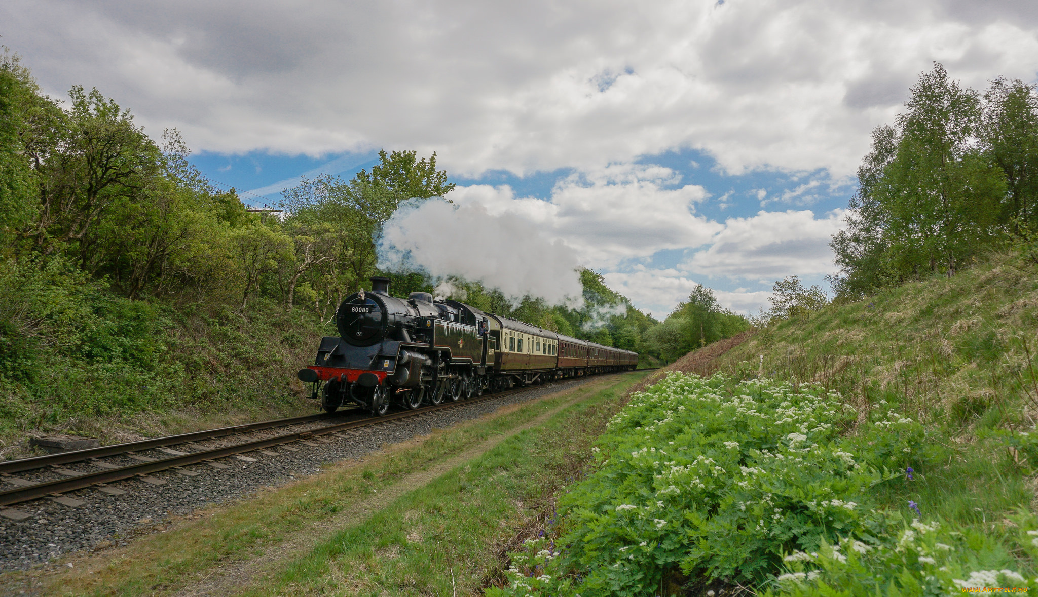 техника, паровозы, паровоз, рельсы