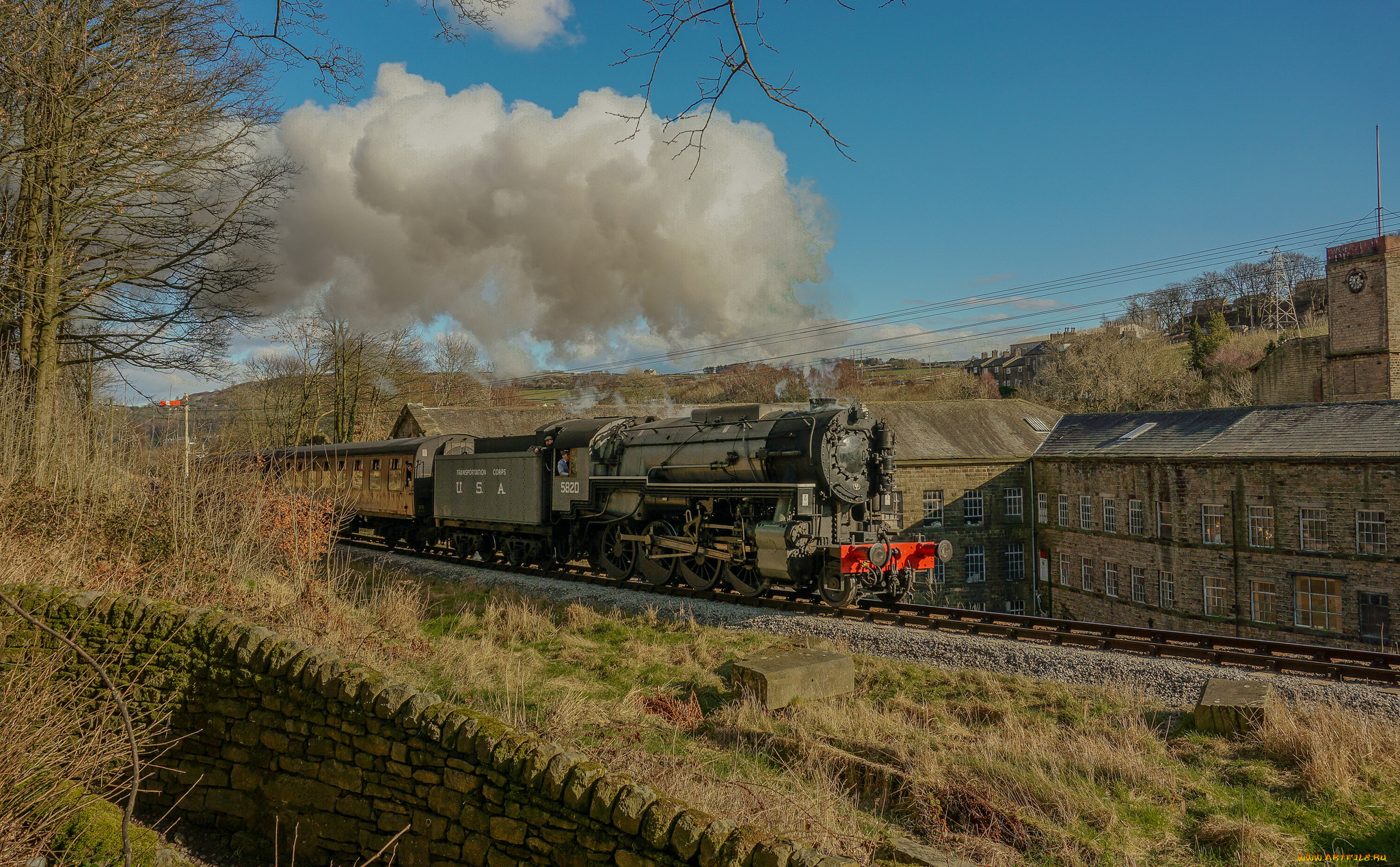 техника, паровозы, паровоз, рельсы