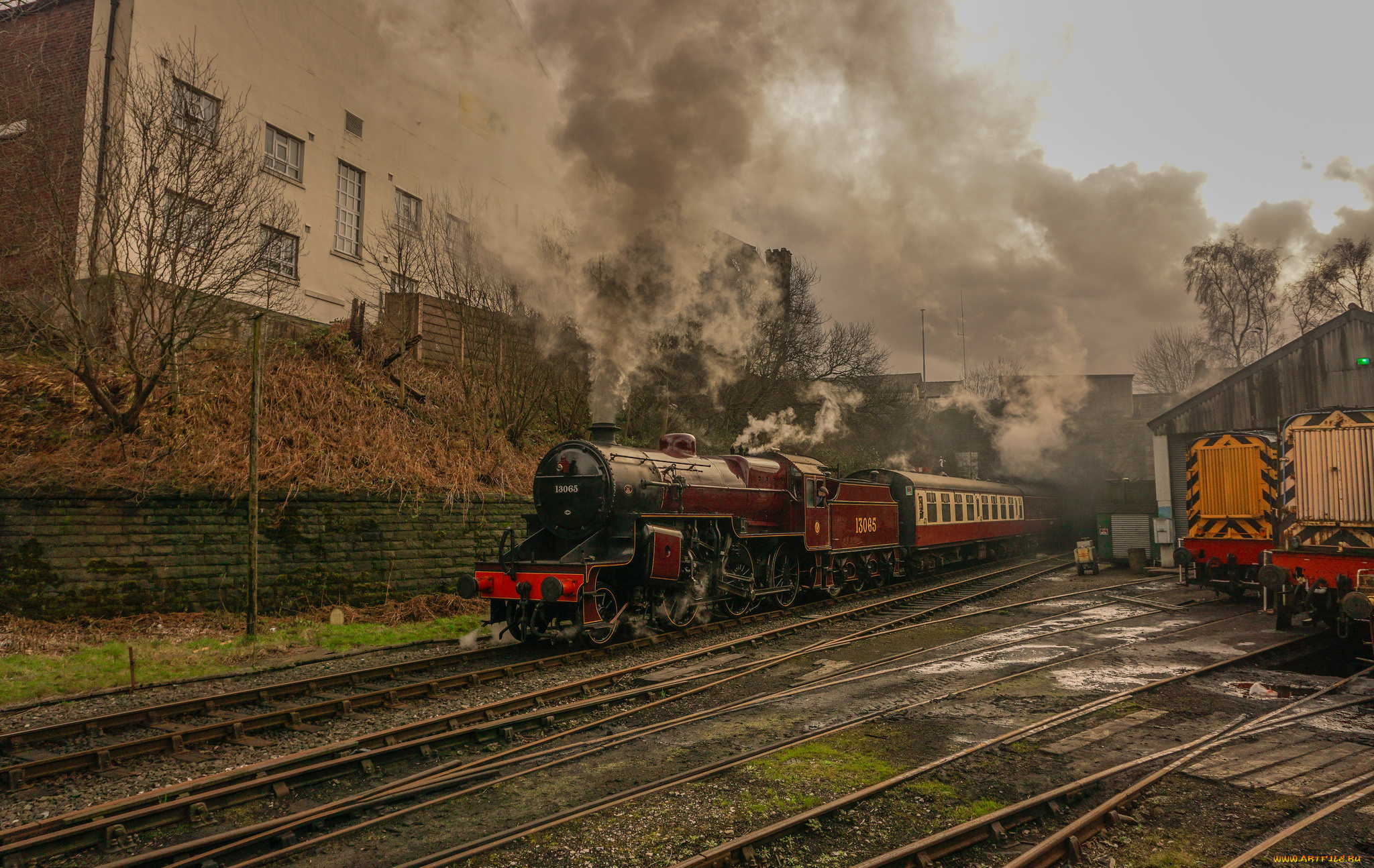 техника, паровозы, паровоз, рельсы