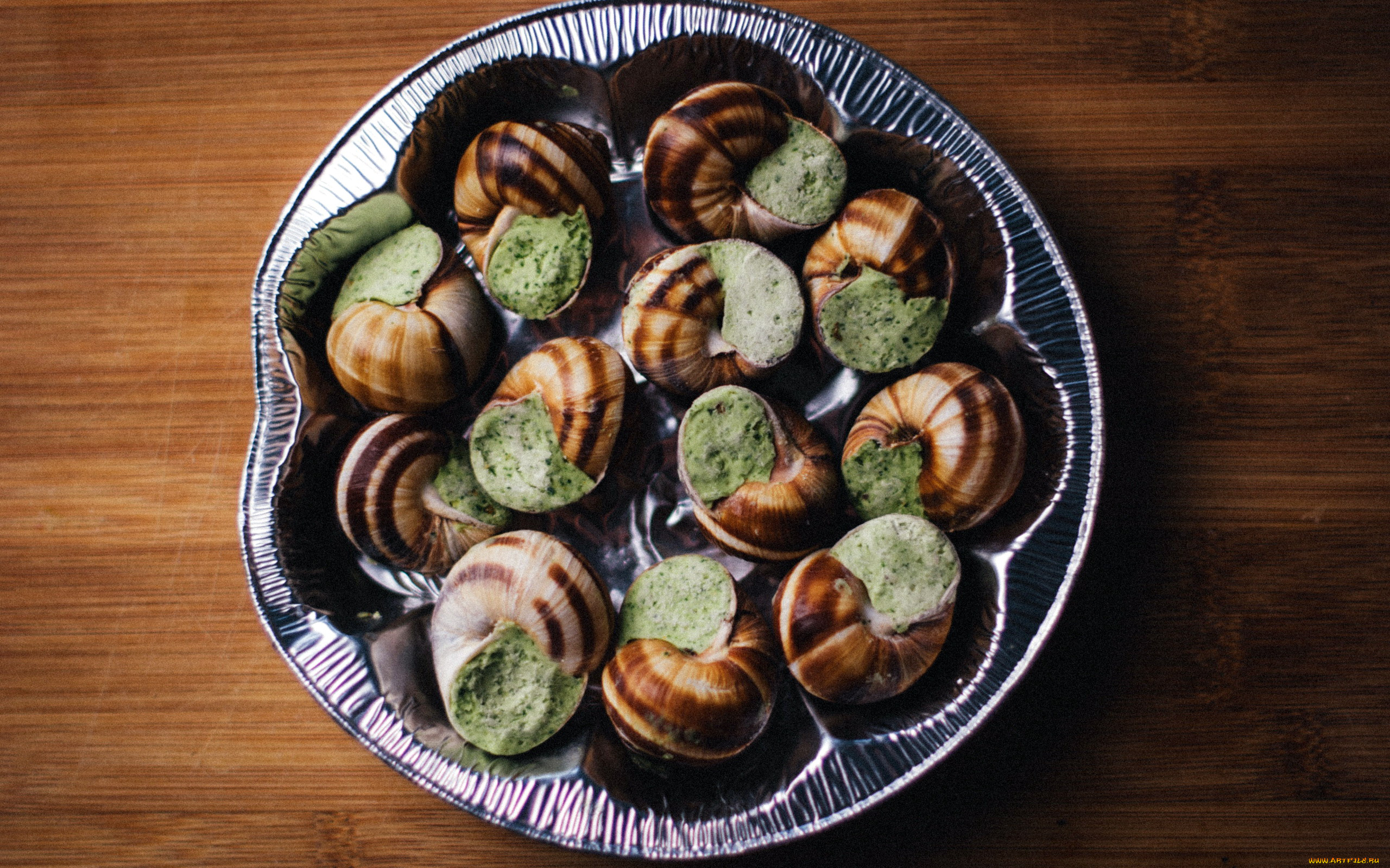 еда, рыбные, блюда, , с, морепродуктами, эскарго, улитки