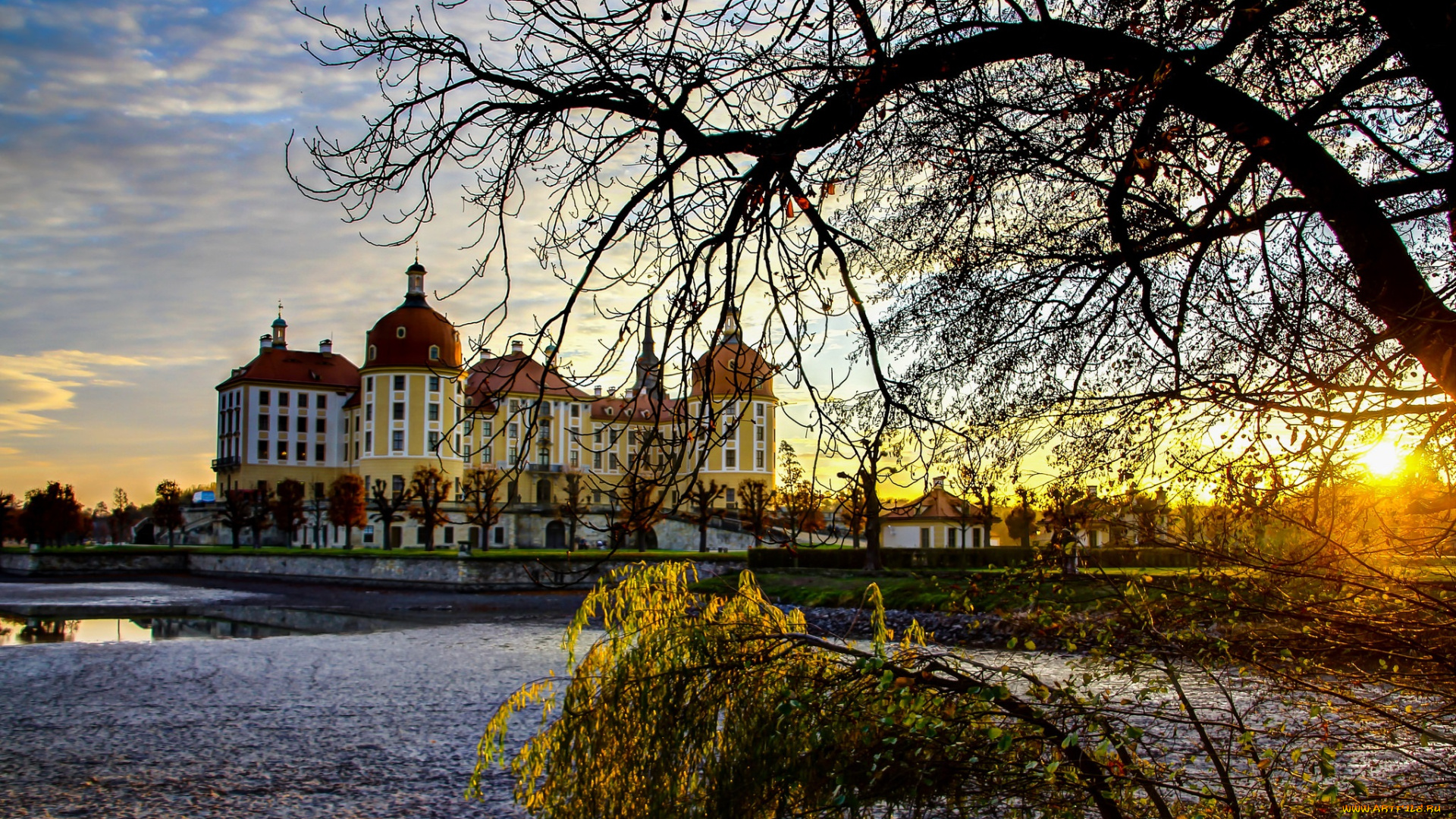 moritzburg, города, -, панорамы, простор