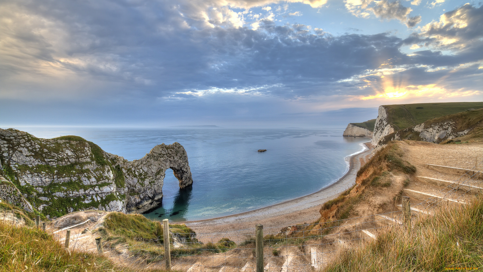 природа, побережье, простор