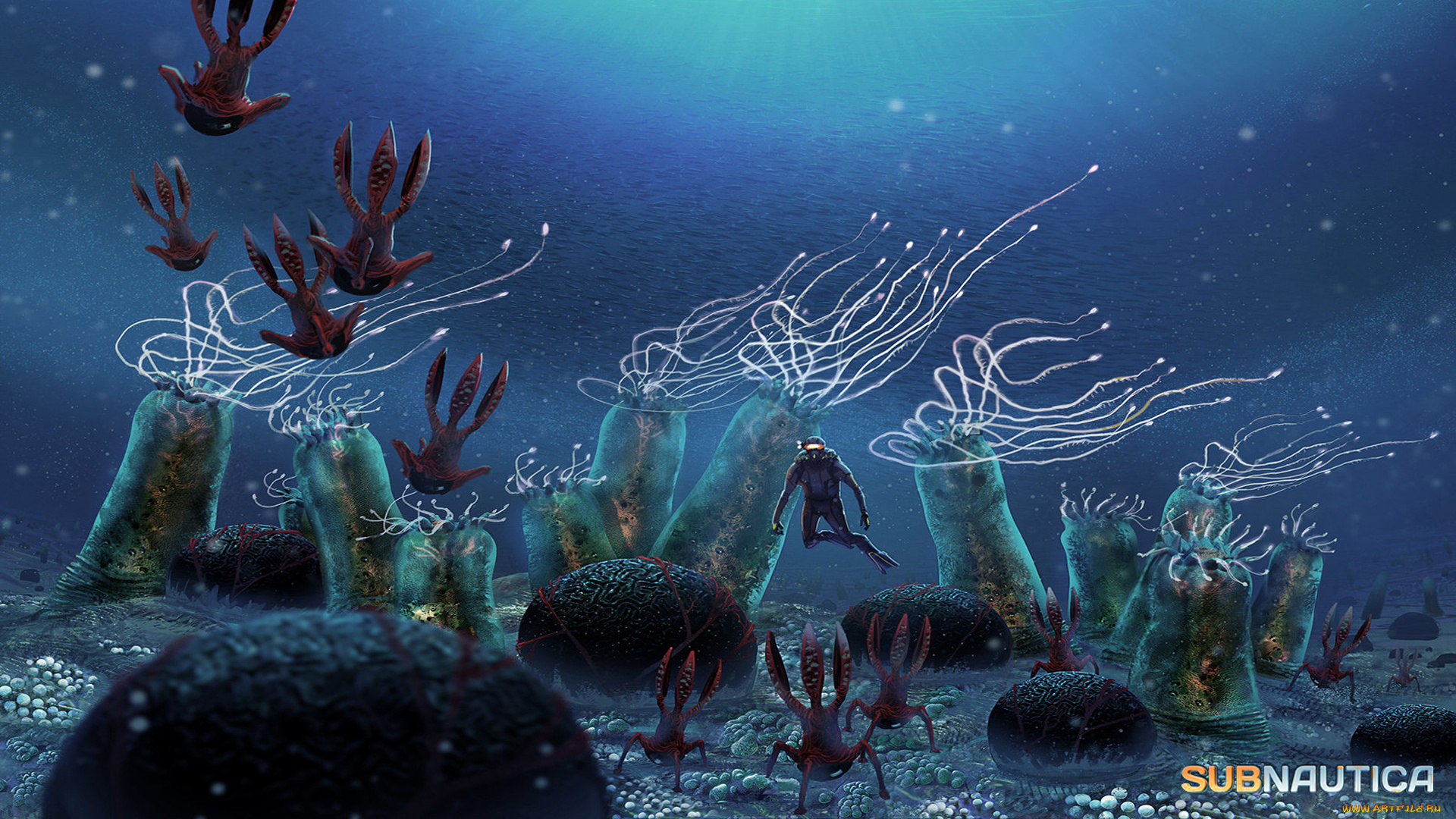 видео, игры, subnautica, симулятор, action, адвенчура, подводный, мир