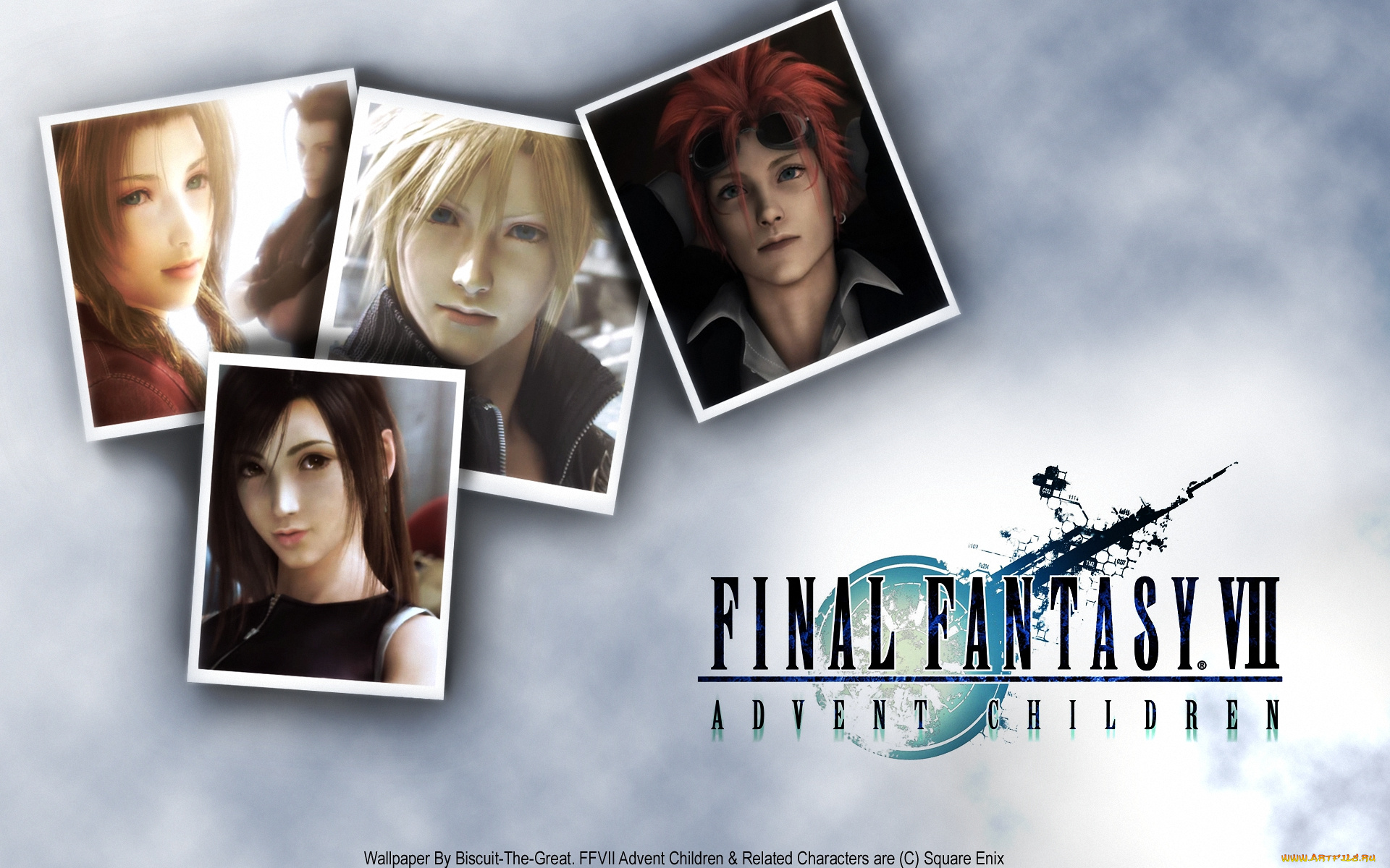видео, игры, final, fantasy, vii, , advent, children, lockhart, tifa, cloud, strife, turks, zack, aerith