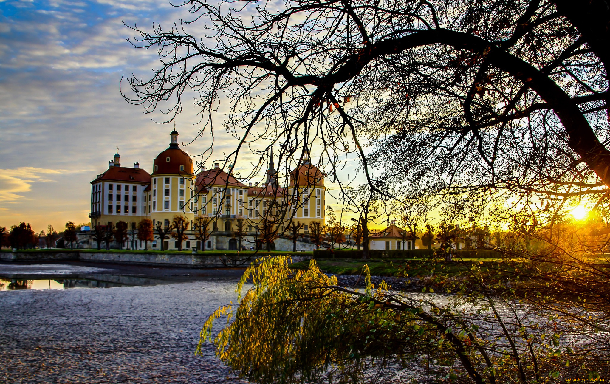 moritzburg, города, -, панорамы, простор