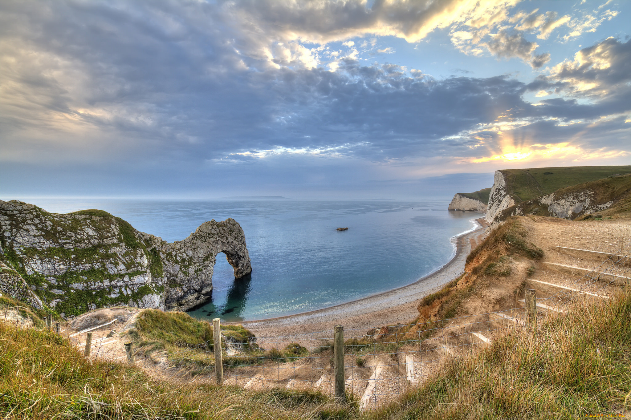 природа, побережье, простор