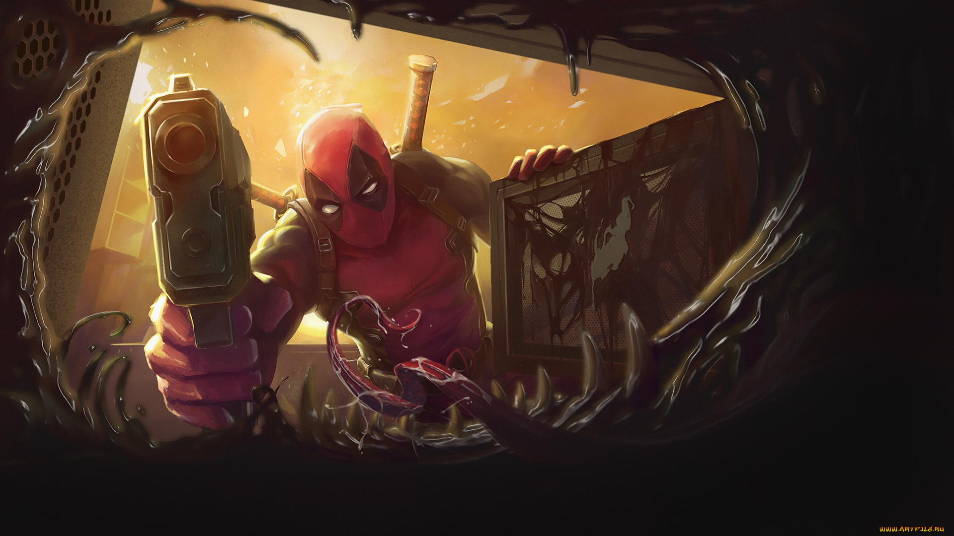 рисованное, комиксы, веном