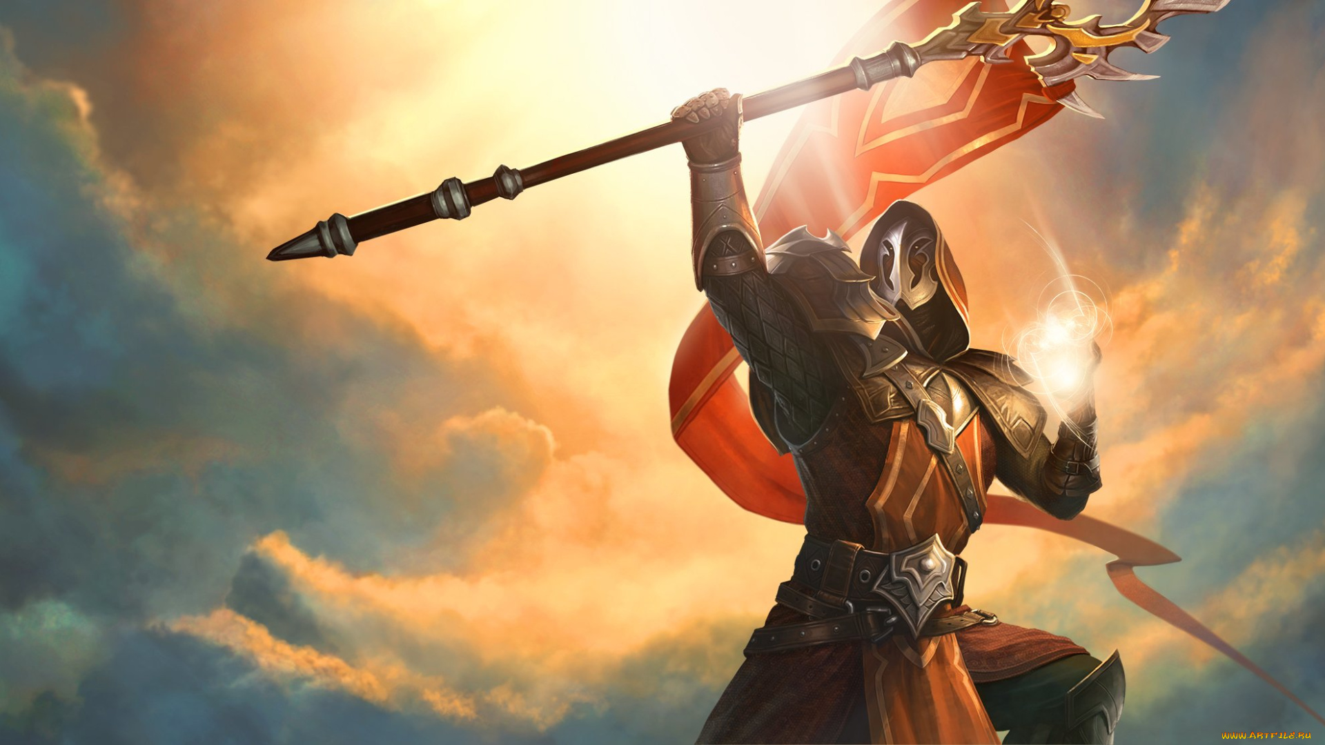 видео, игры, juggernaut, wars, фон, посох, латы, мужчина