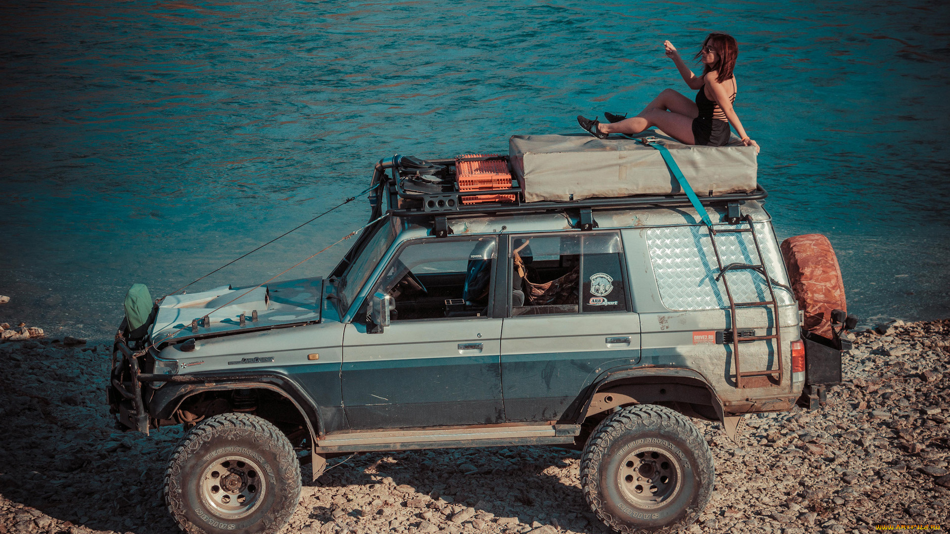 автомобили, -авто, с, девушками, toyota, land, cruiser