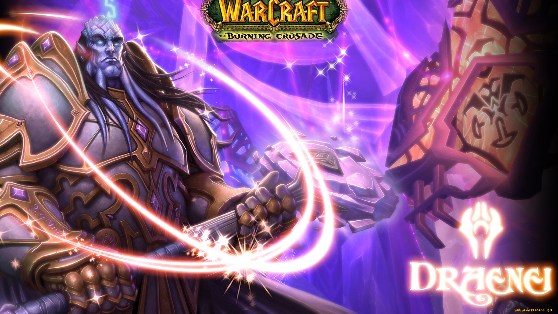 видео, игры, world, of, warcraft, , the, burning, crusade, воин, оружие, магия