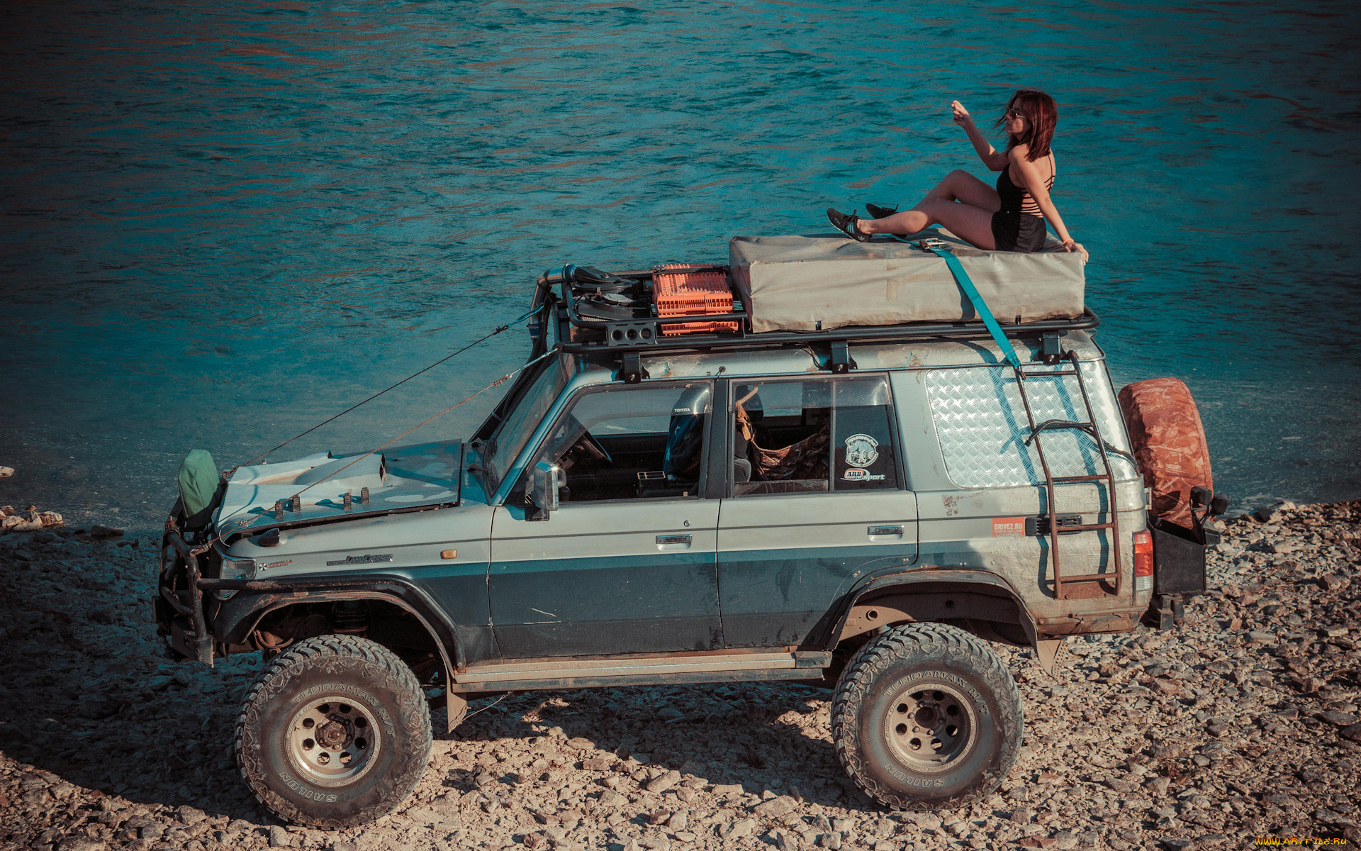 автомобили, -авто, с, девушками, toyota, land, cruiser