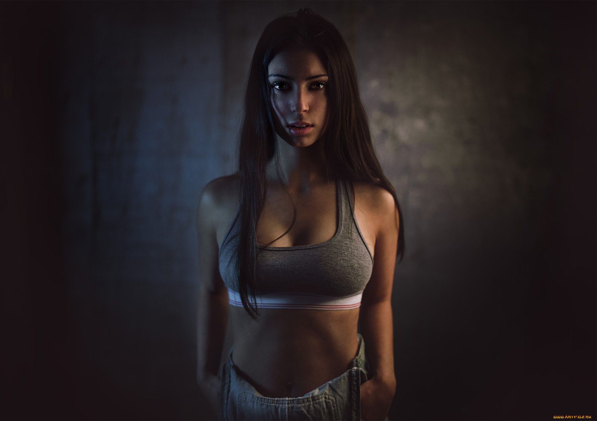 девушки, -unsort, , брюнетки, темноволосые, штаны, топ, шатенка