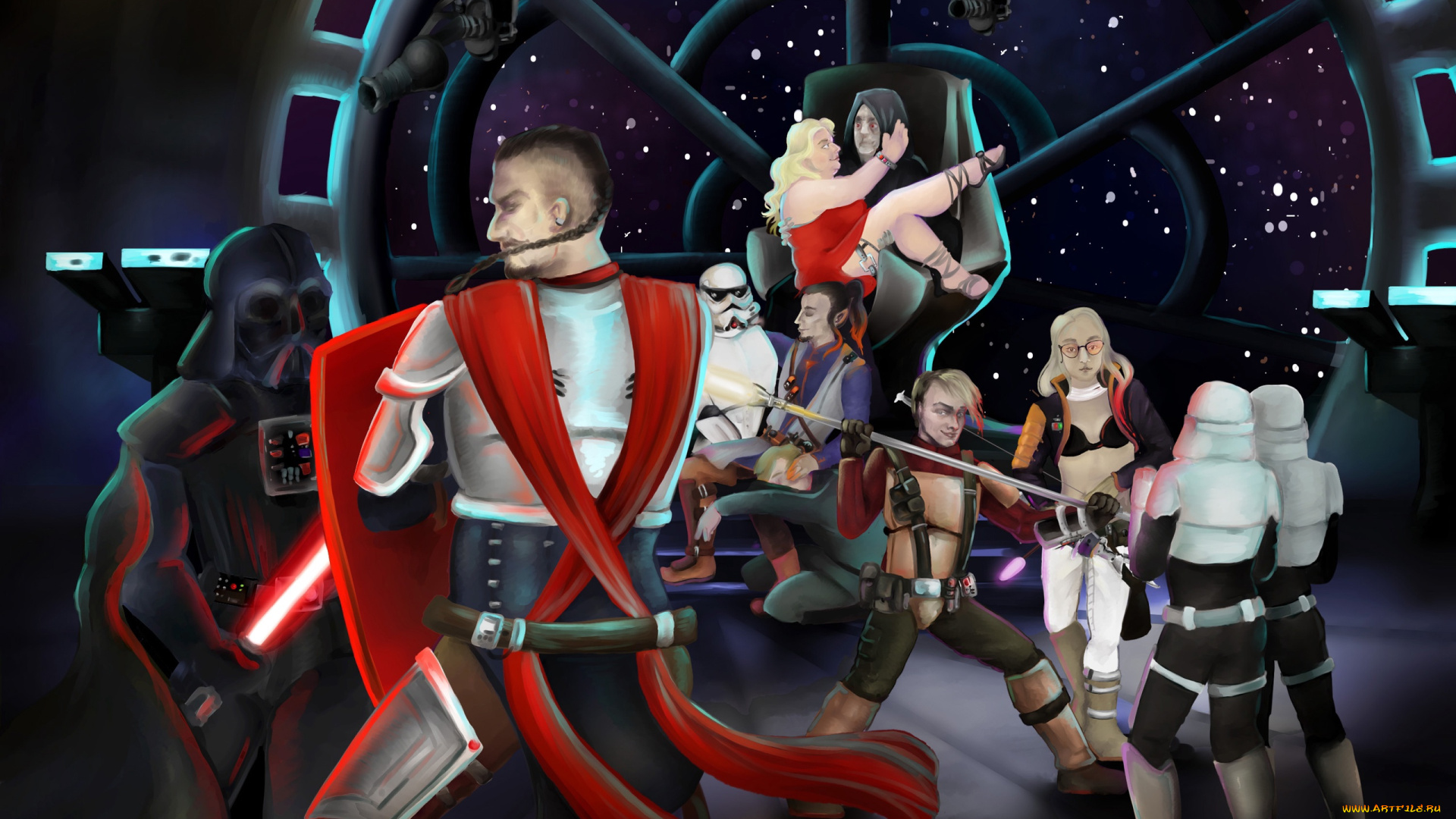 фэнтези, _star, wars, персонажи, космос