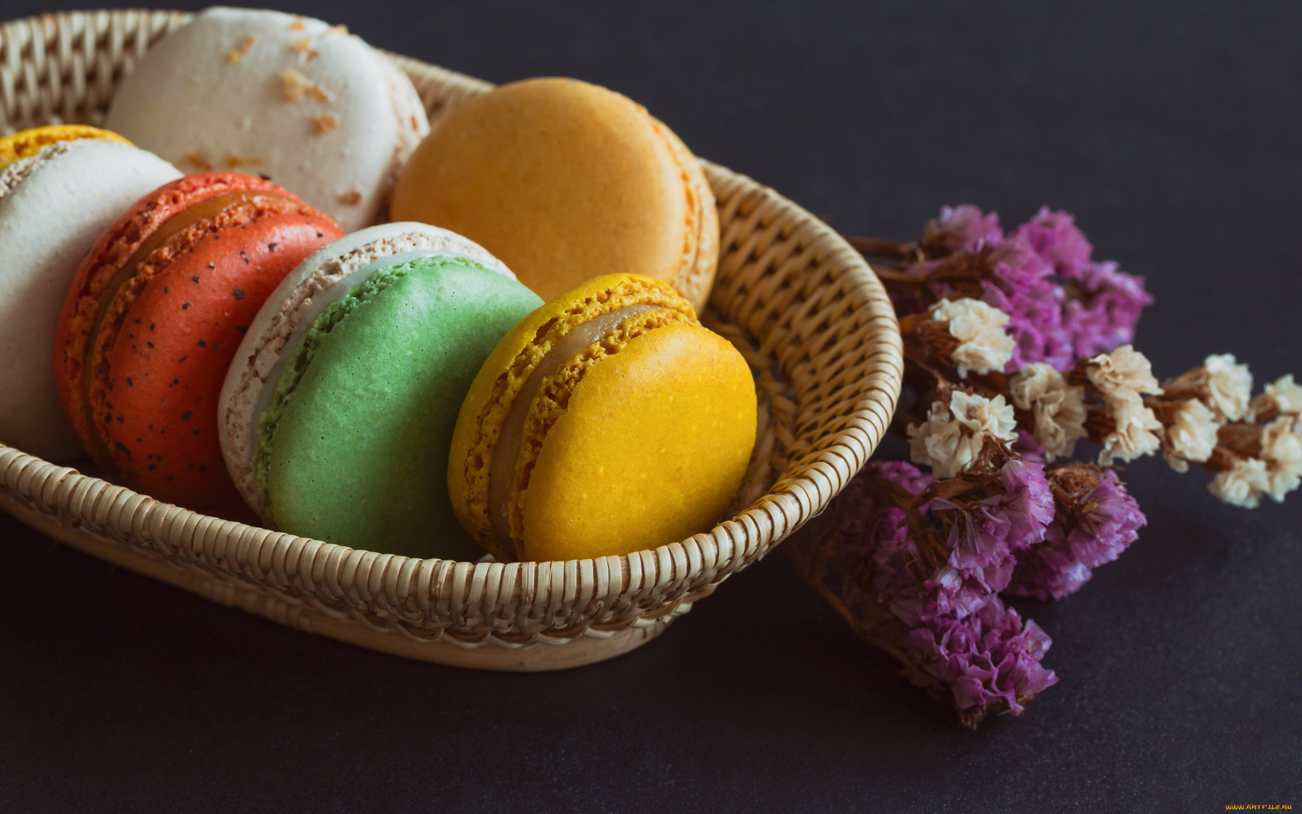 еда, макаруны, лакомство, печенье, ассорти