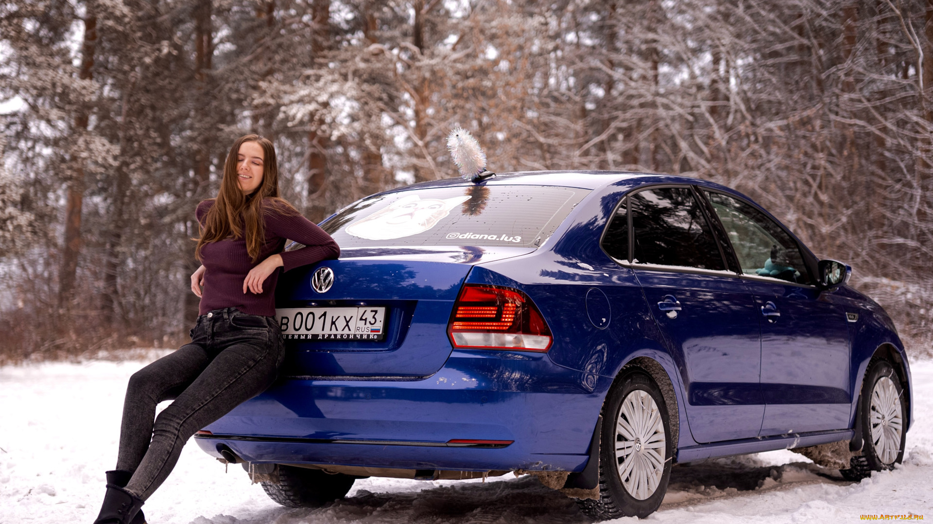 автомобили, -авто, с, девушками, volkswagen, polo