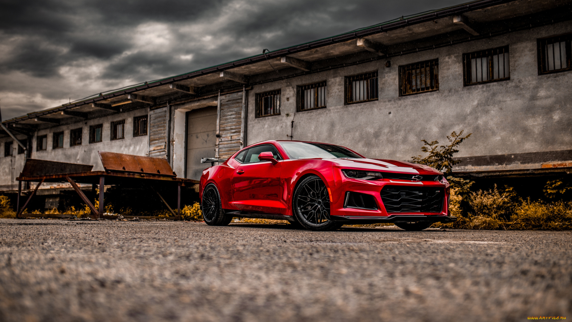 автомобили, camaro, chevrolet, zl1, red, devil, красный, дьявол