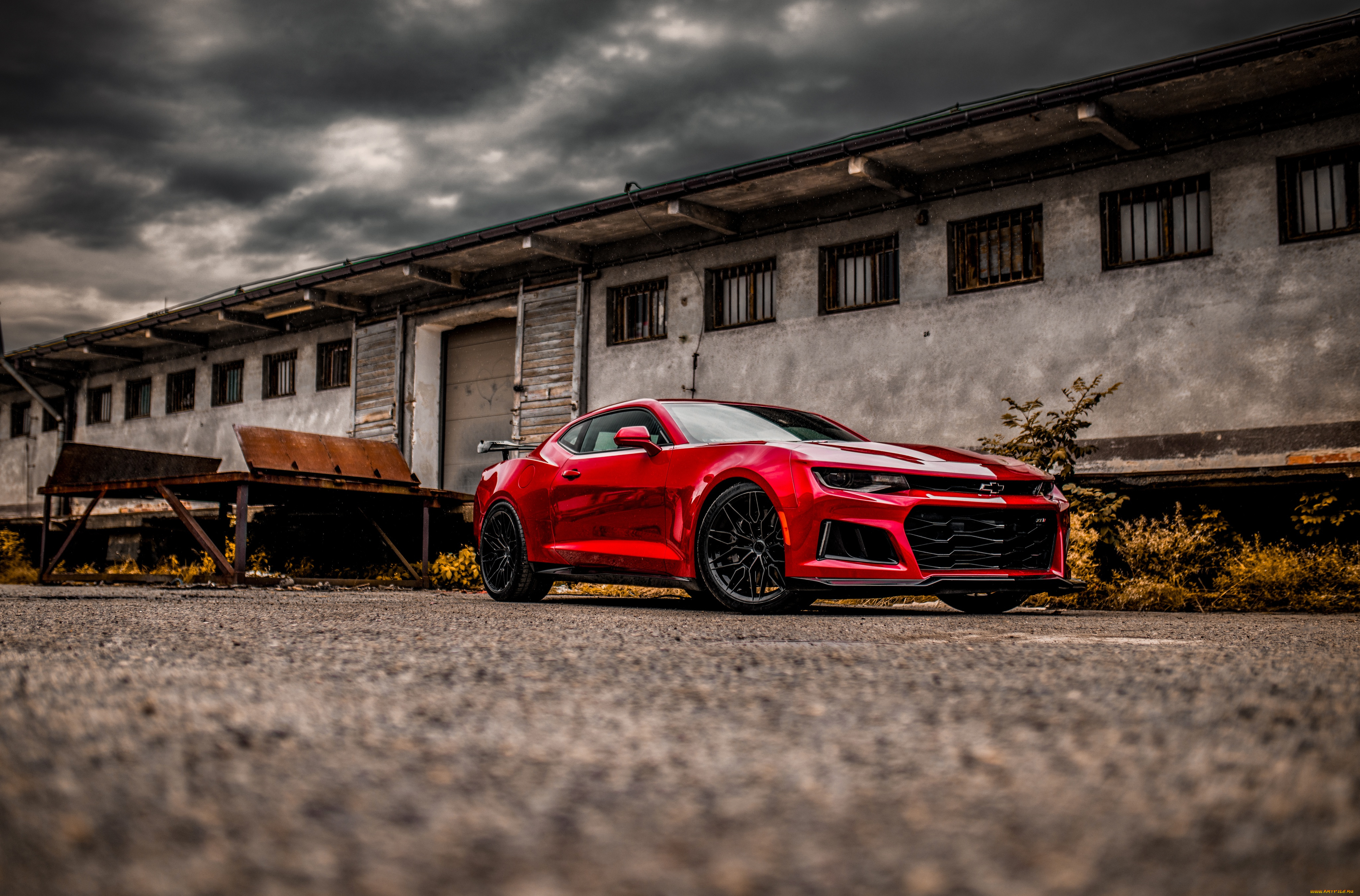 автомобили, camaro, chevrolet, zl1, red, devil, красный, дьявол