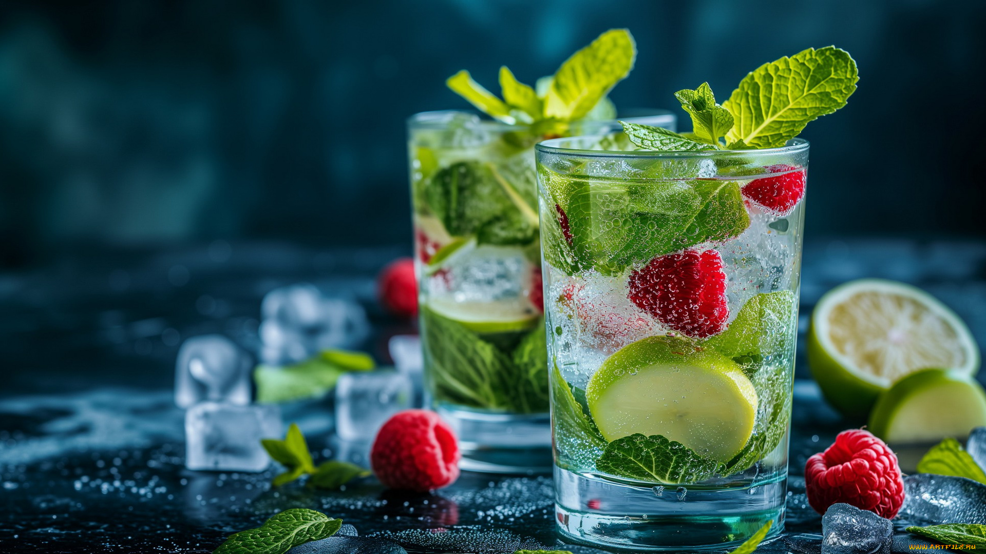 3д, графика, еда-, food, коктейль, мохито