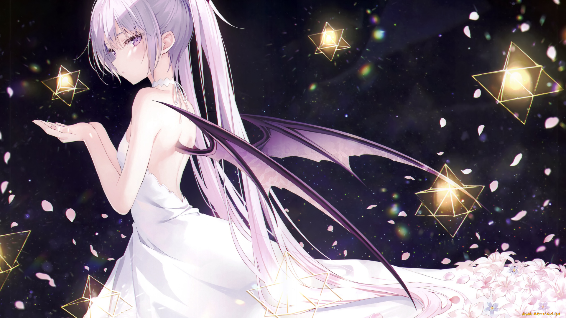 аниме, ангелы, , демоны, девушка