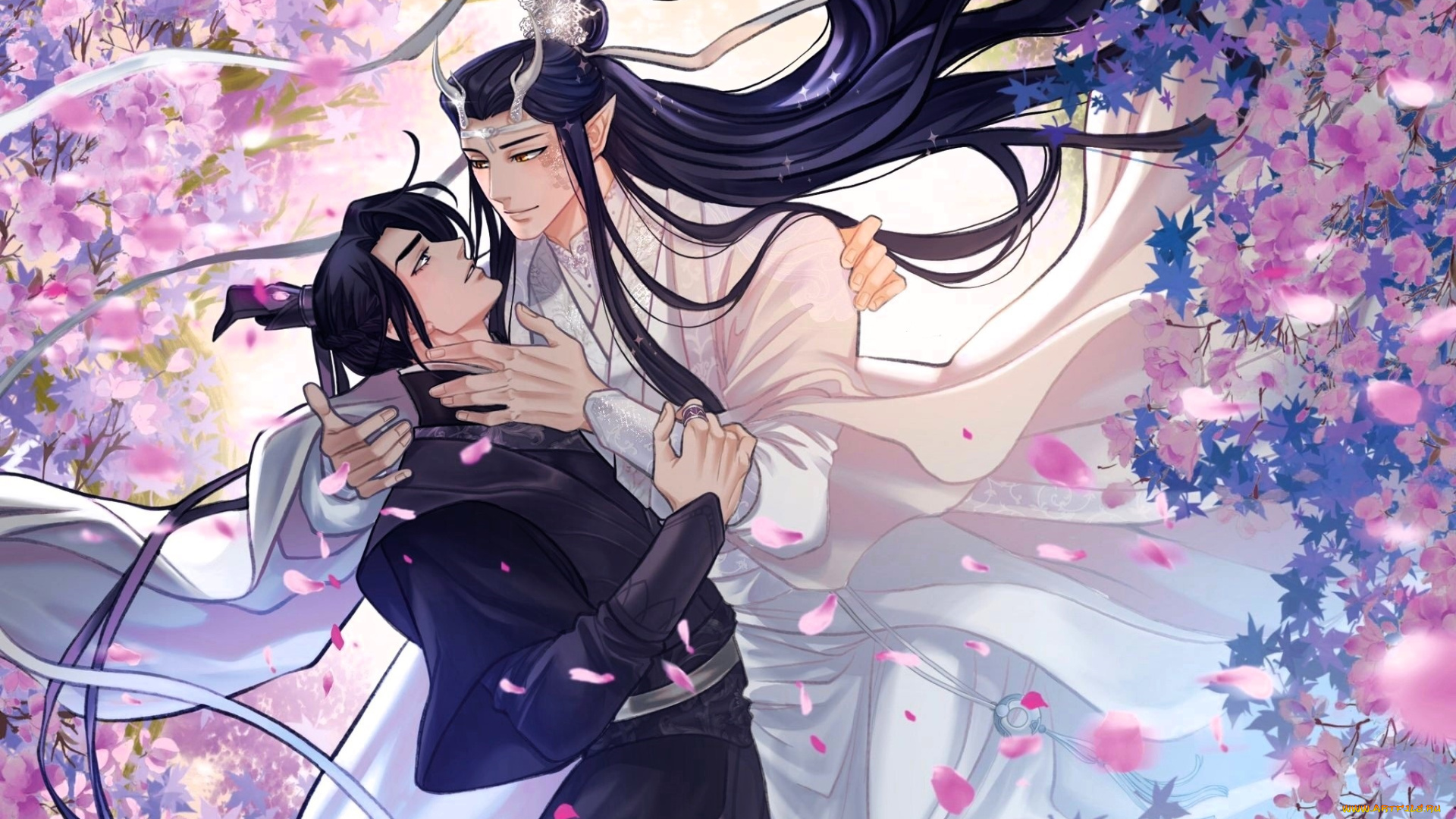 аниме, mo, dao, zu, shi, лань, сичэнь, цзян, чэн, дракон, весна, цветение