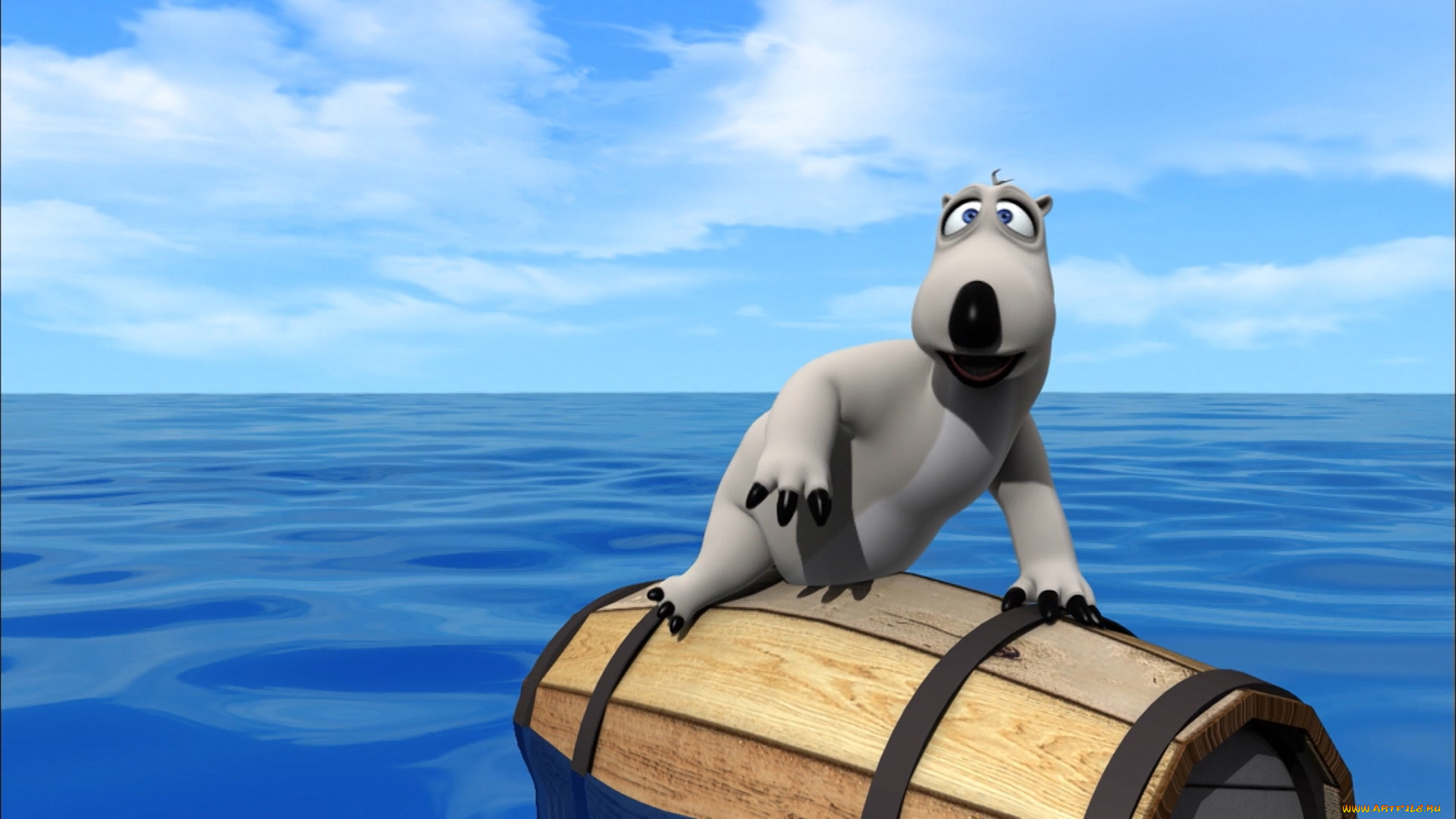 бернард, мультфильмы, bernard, медведь, мишка, медвежонок, море