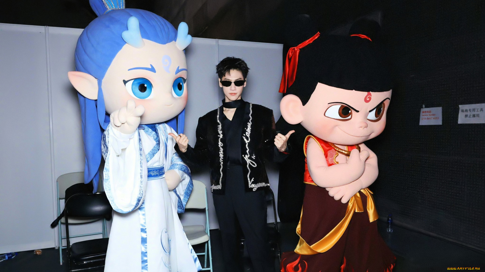 мужчины, luo, yunxi, актер, очки, пиджак, куклы, персонажи