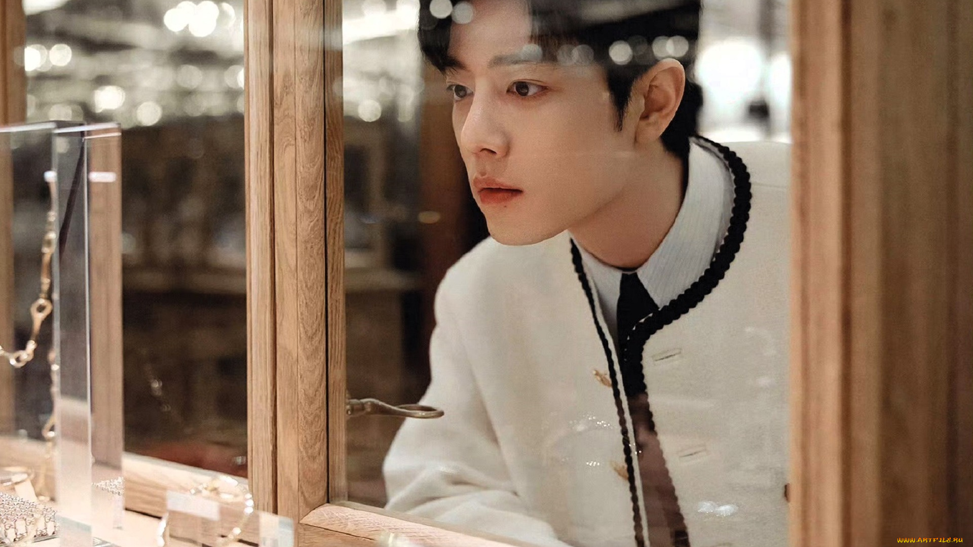 мужчины, xiao, zhan, актер, пиджак, витрина