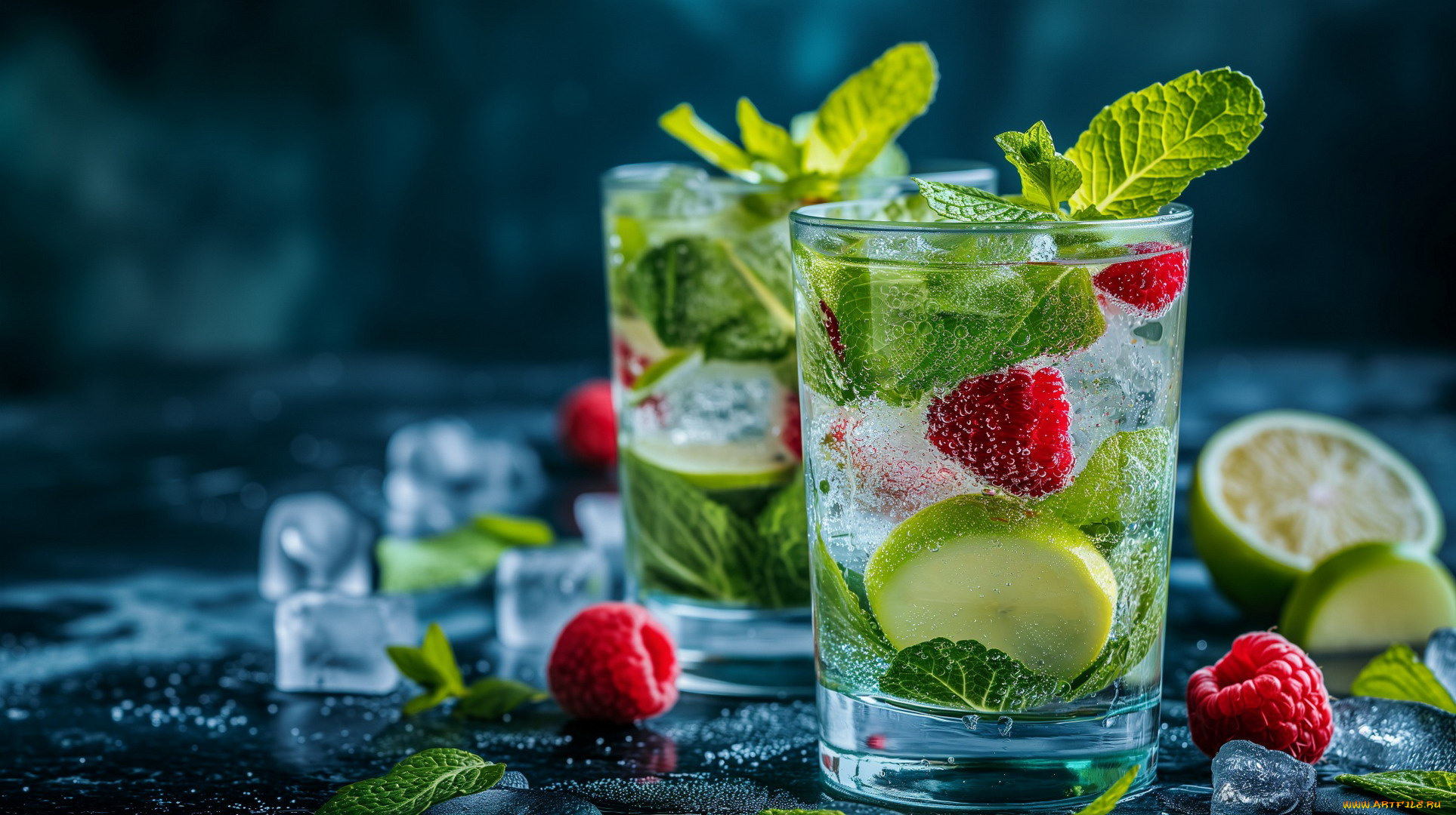 3д, графика, еда-, food, коктейль, мохито