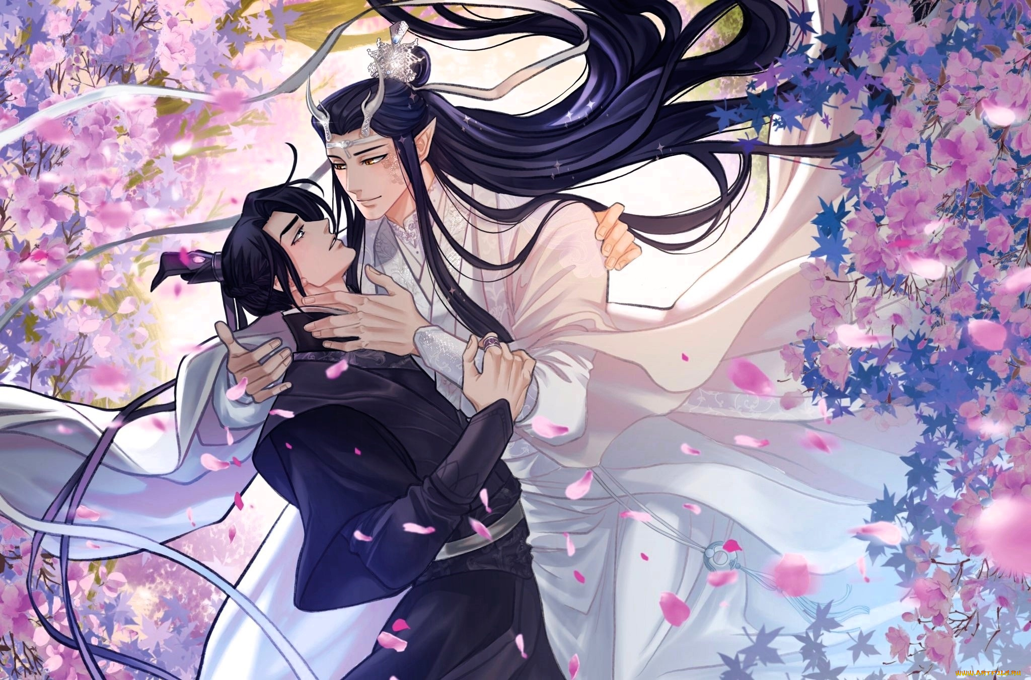 аниме, mo, dao, zu, shi, лань, сичэнь, цзян, чэн, дракон, весна, цветение