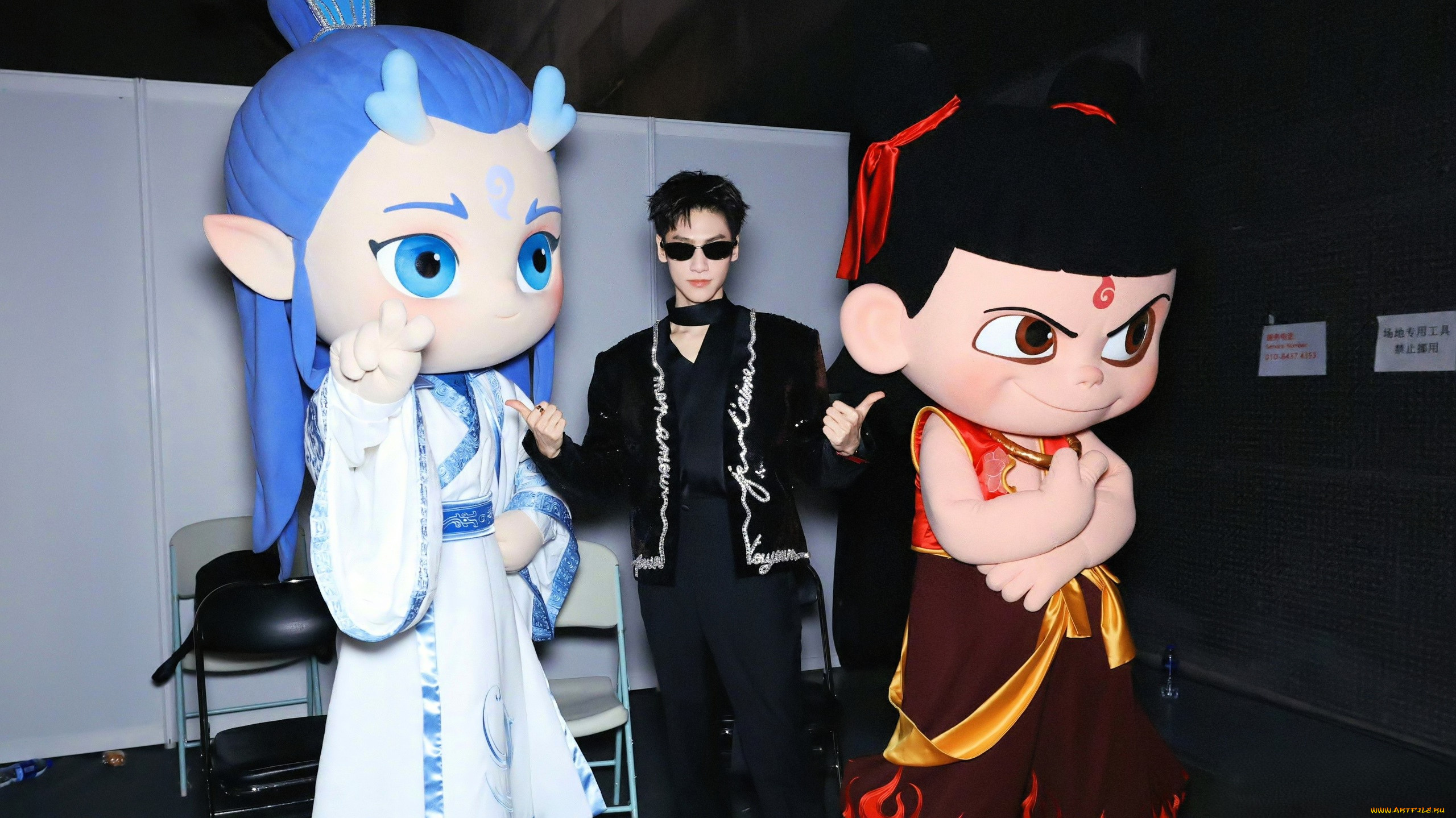 мужчины, luo, yunxi, актер, очки, пиджак, куклы, персонажи