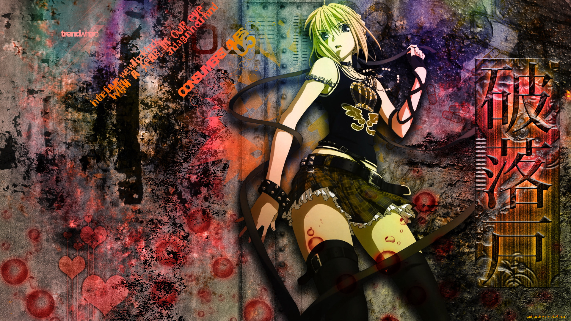 аниме, fate, stay, night, девушка