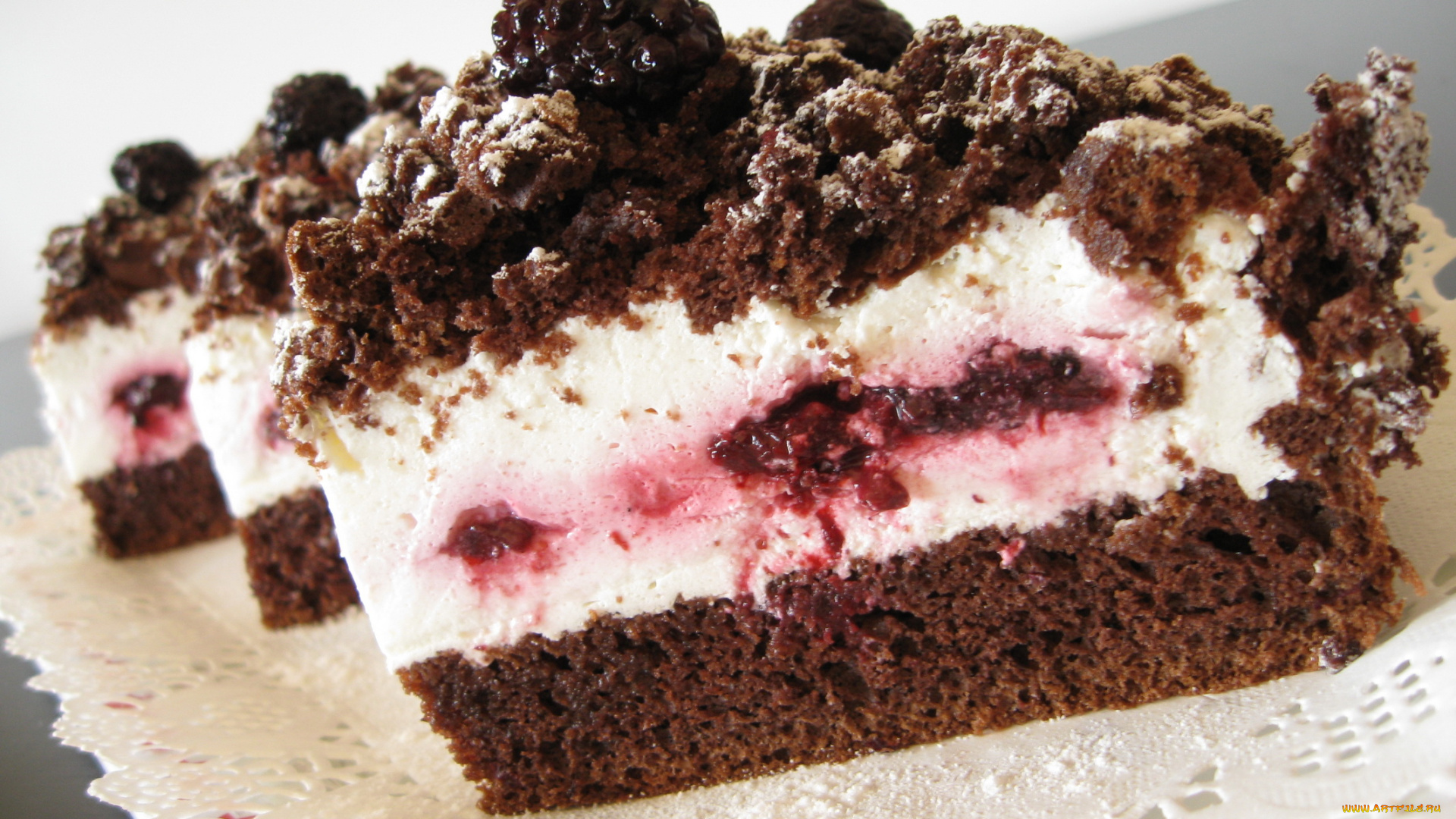 еда, пирожные, кексы, печенье, крем, ежевика