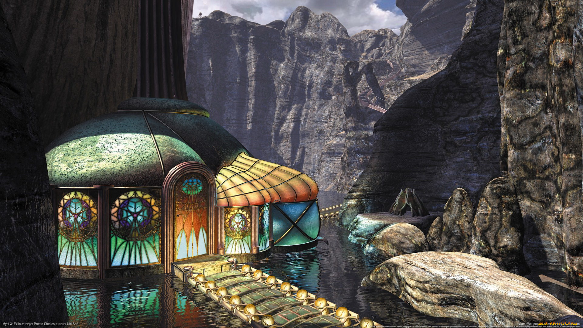 myst, exile, видео, игры, скалы