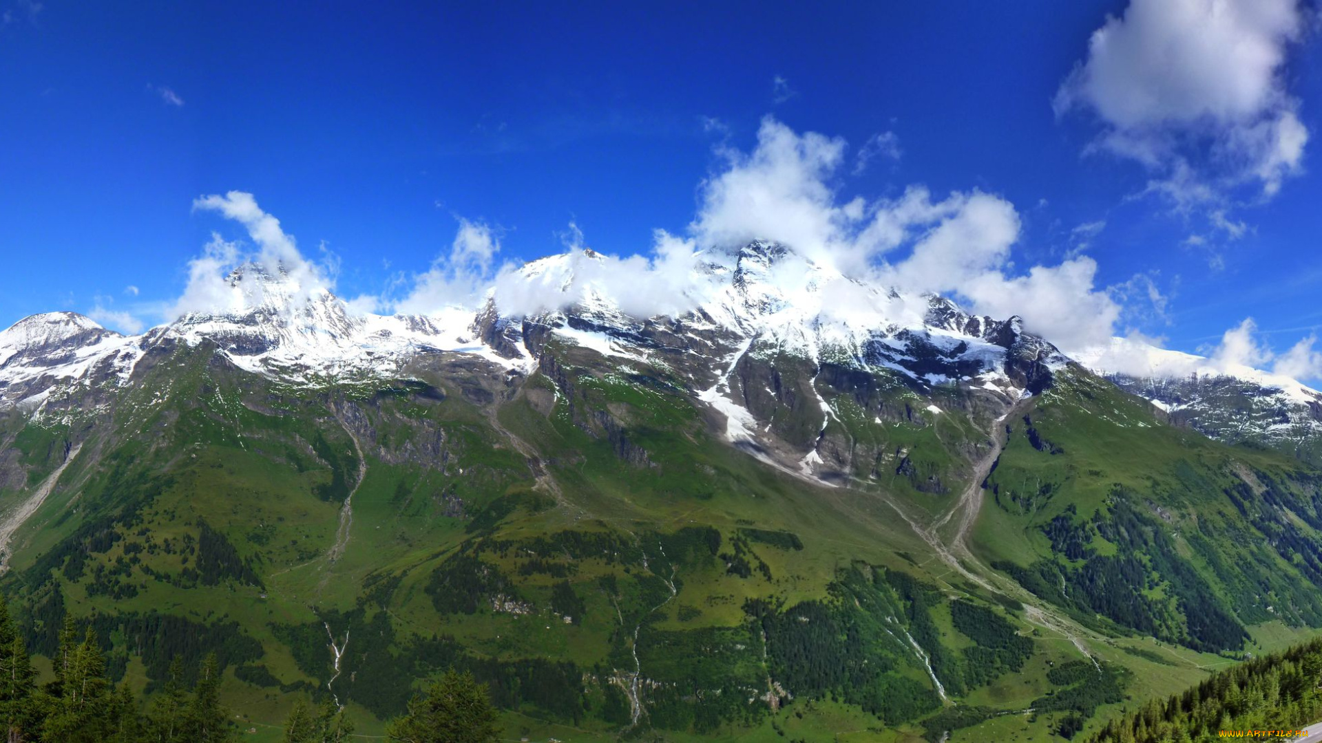 национальный, парк, hohe, tauern, природа, горы, австрия