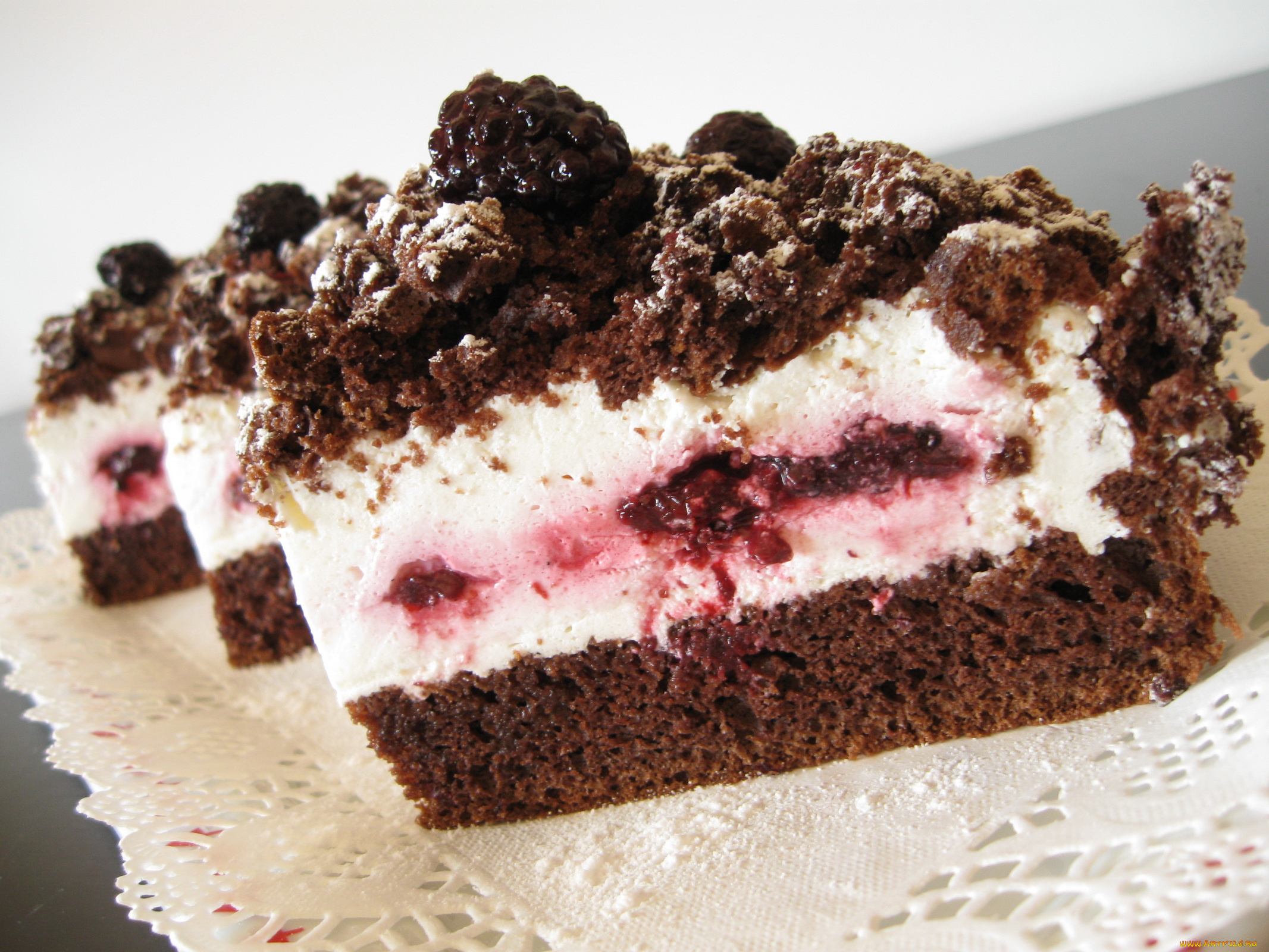 еда, пирожные, кексы, печенье, крем, ежевика