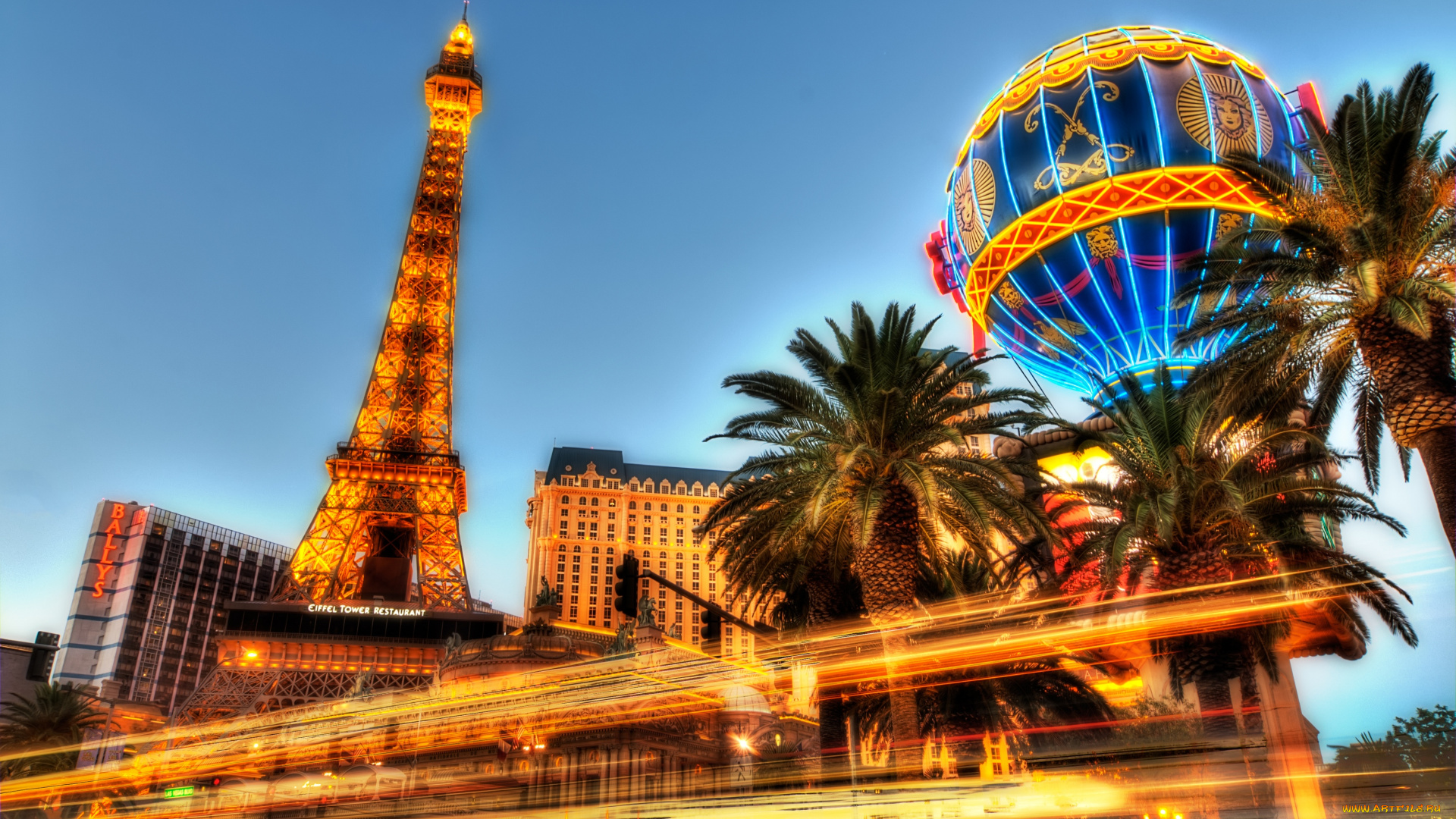 города, лас, вегас, сша, кусочек, парижа, америка, отель